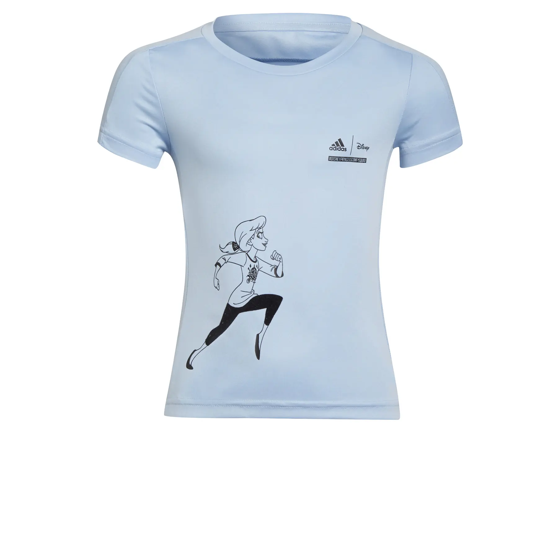 Adidas T-shirt enfant Disney Comfy Princesses, Bleu, Taille 5/6 ans