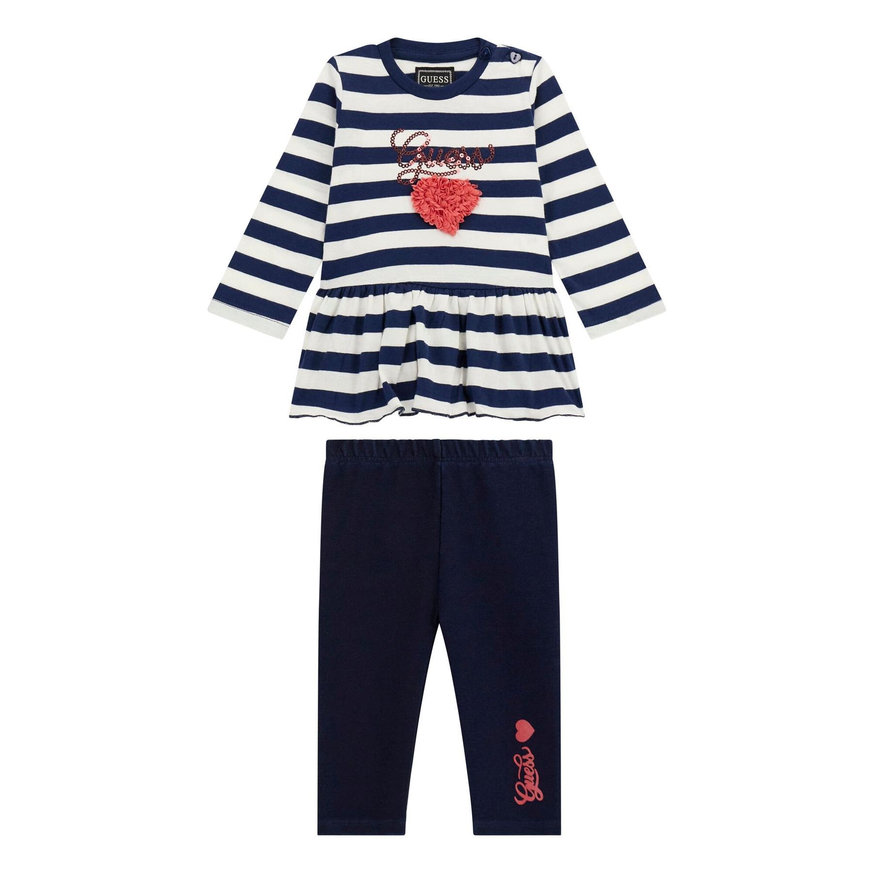 7620837783438 - Langarm-T-Shirt und Jeanshose Set für Mädchen baby Guess