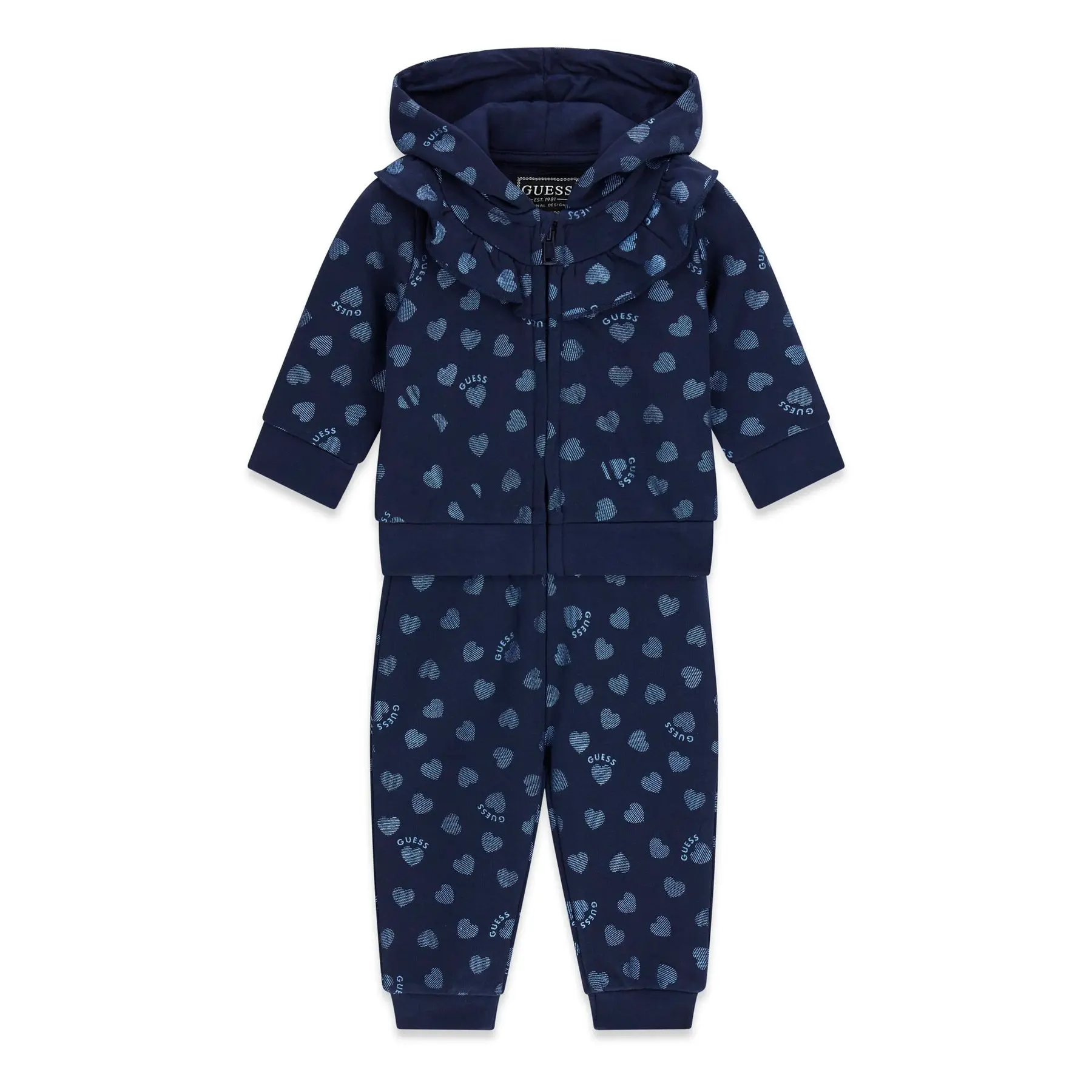 Jogginganzug mit Kapuze und Reißverschluss Baby Mädchen Guess