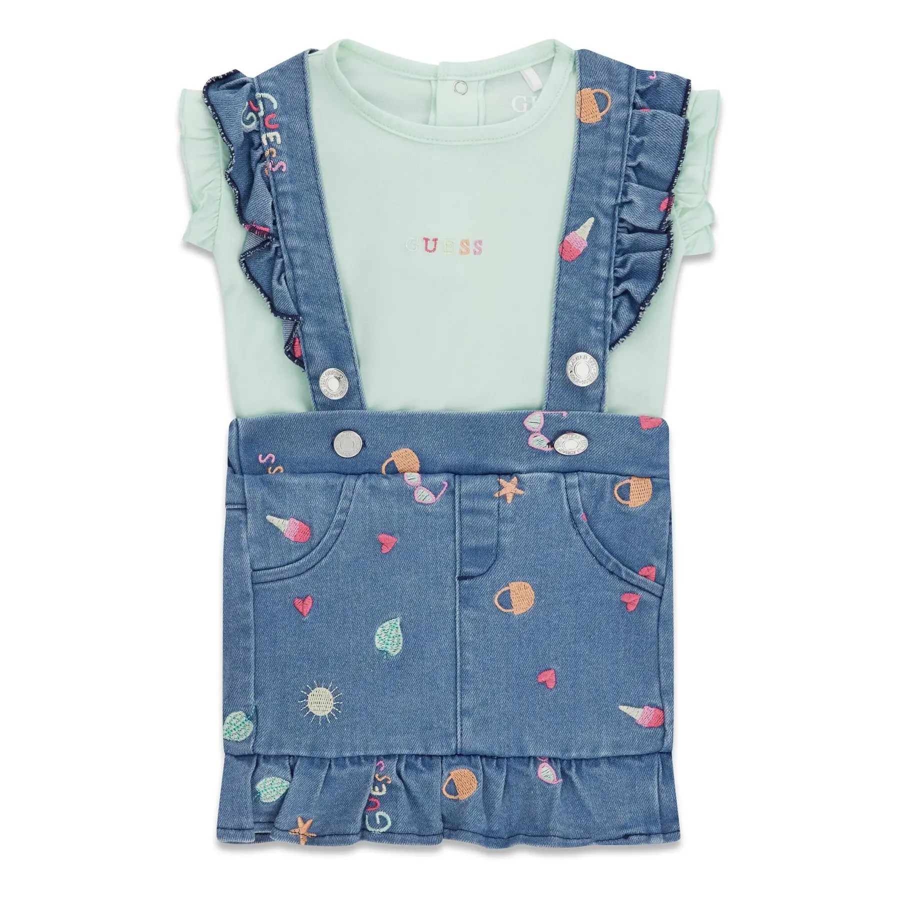Ensemble body et jupe en jean bb fille Guess STR 42 €