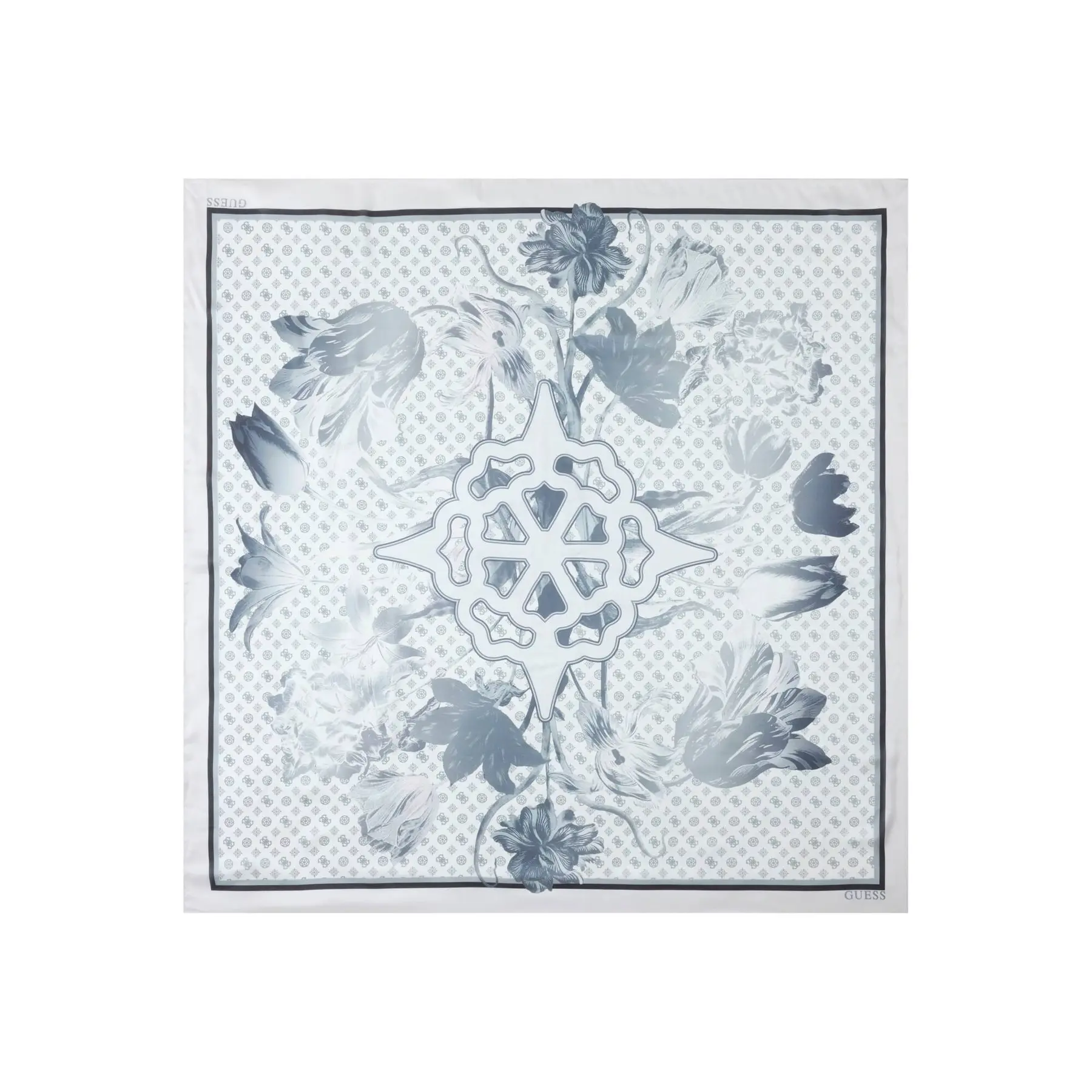 Guess Women's Noir Printed Scarf Kefiah 130X130 Cm