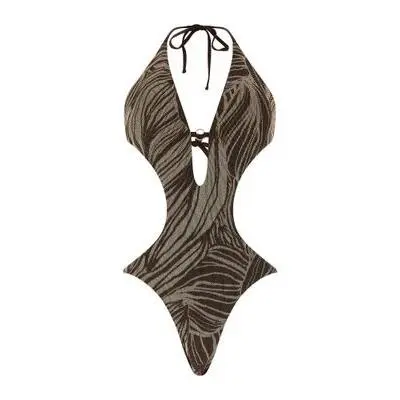 Guess Women's Marron Cut-Out One-Piece Swimsuit For Zoe