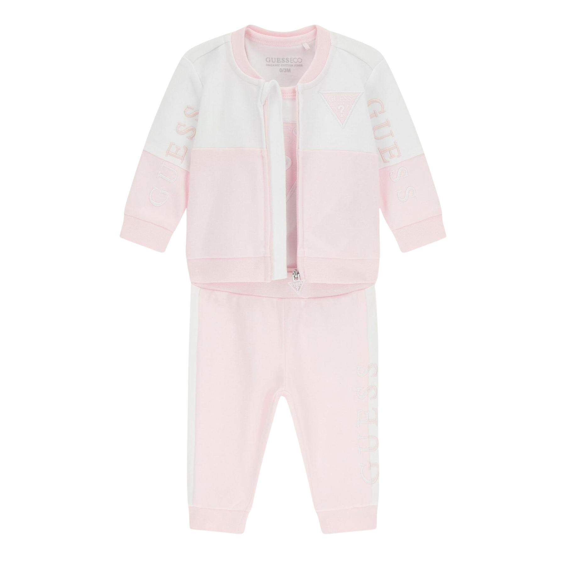 7620837876383 - Baby Jungen Oberteil mit Reißverschluss und Jogginghose Guess