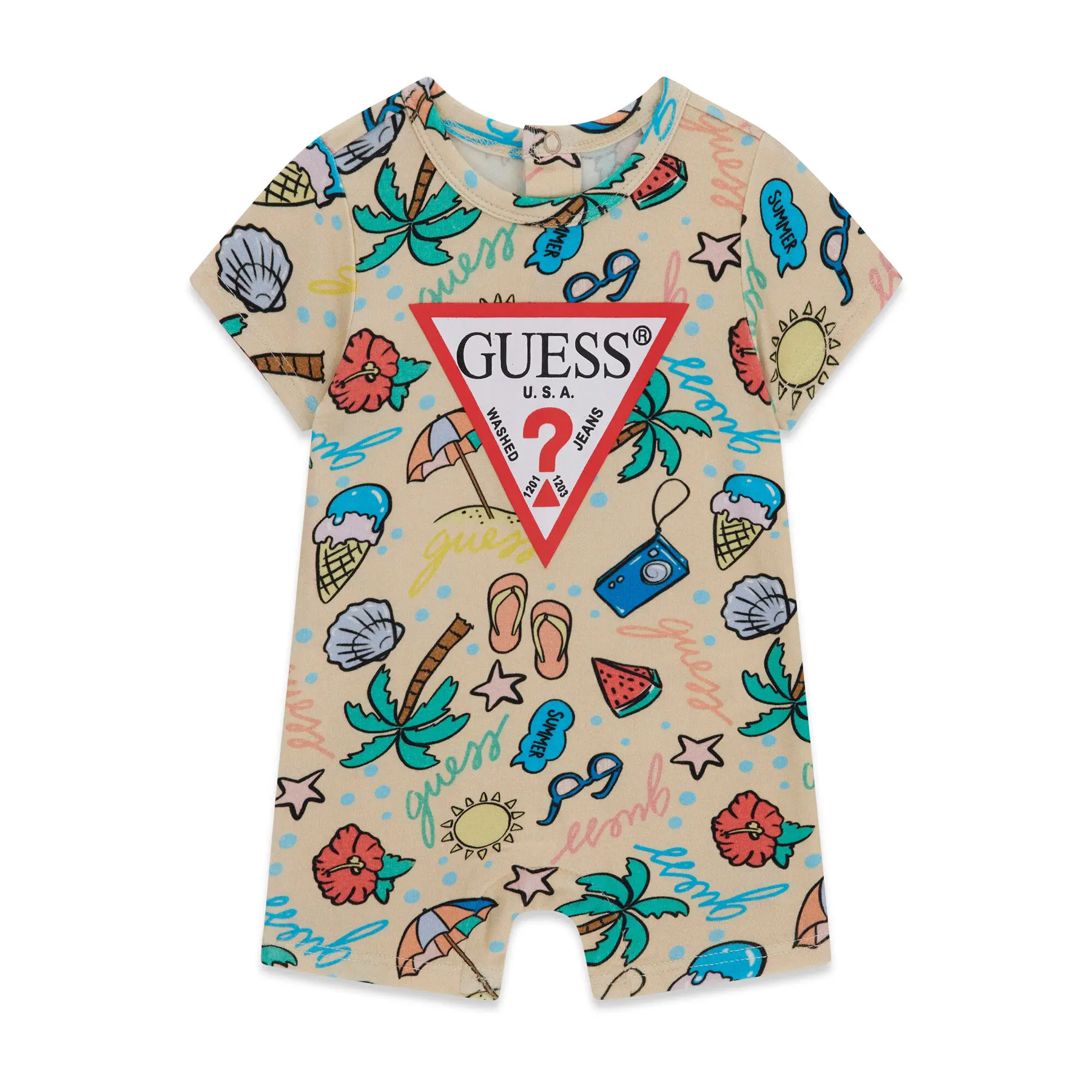 Kurzer Jersey-Overall für Baby-Jungen Guess