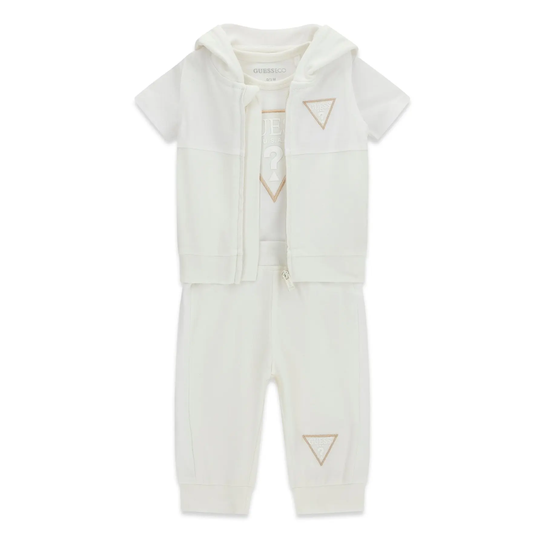 Set mit Kapuzenjacke, Body und Hose für Jungenbaby Guess
