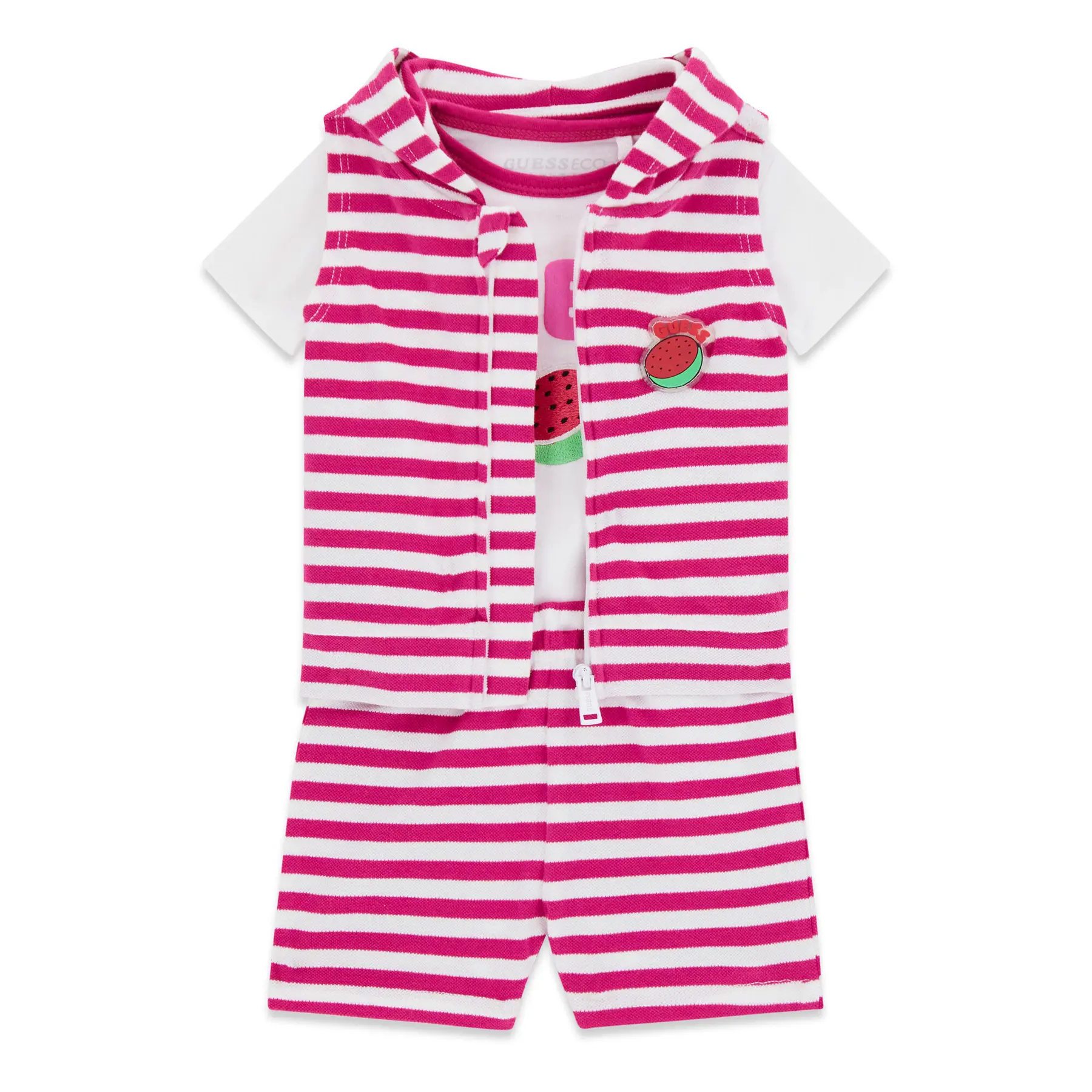 Image of Set mit Kapuzenjacke, Body und Shorts für Jungen Guess