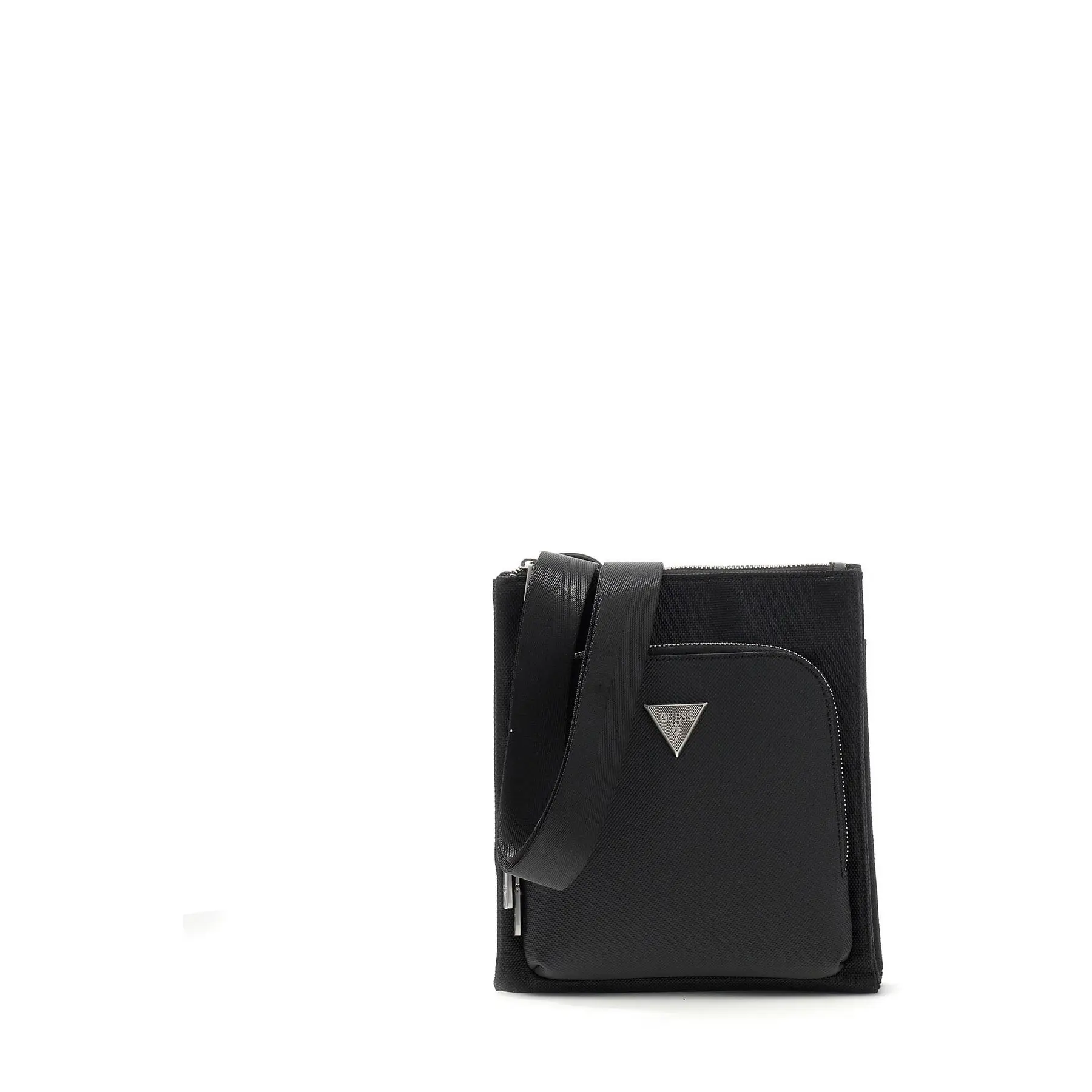 Guess Noir Flat Shoulder Bag Berna