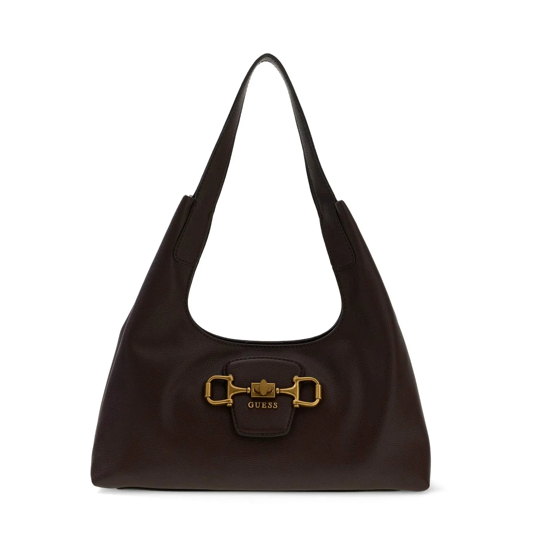 GUESS schoudertas Sunset Small Hobo Bag Brown donkerbruin