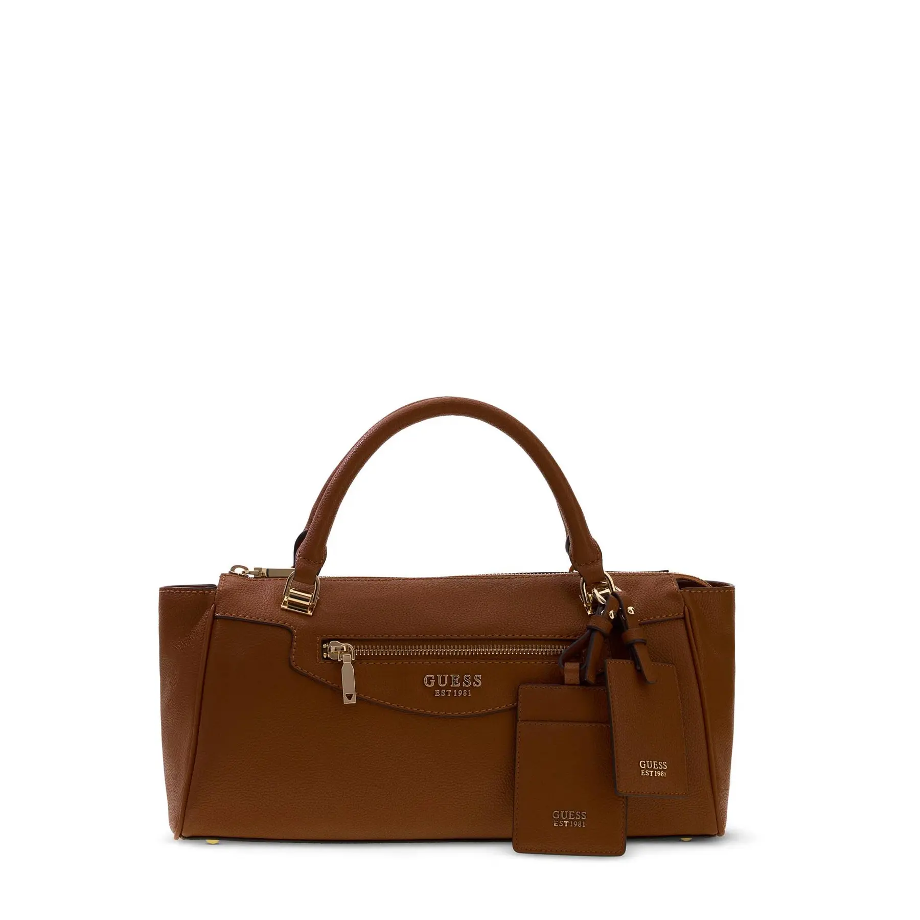 GUESS schoudertas handtas Antonia Girlfriend Satchel Cognac bruine
