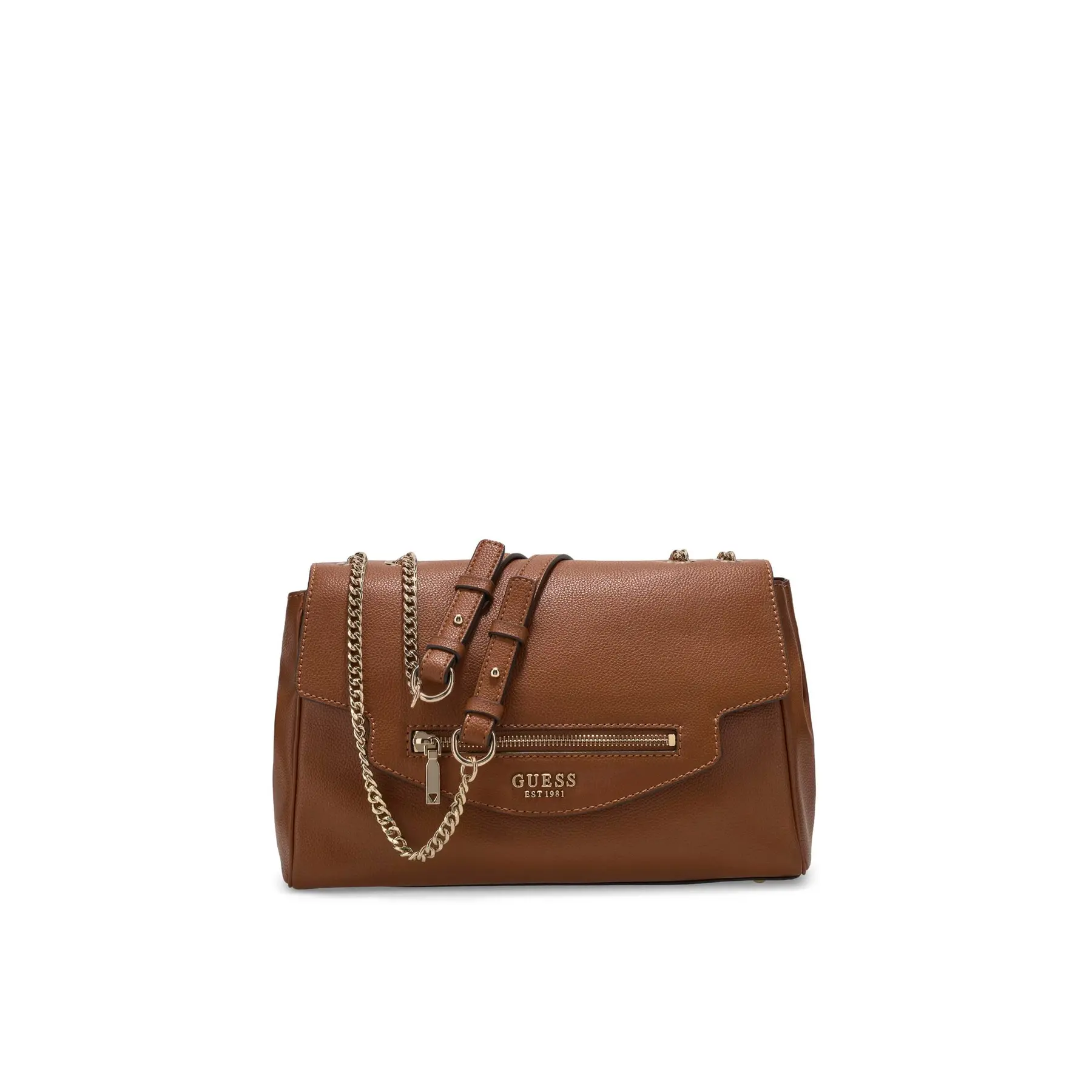 GUESS schoudertas Antonia Convertible Xbody Flap Cognac bruine