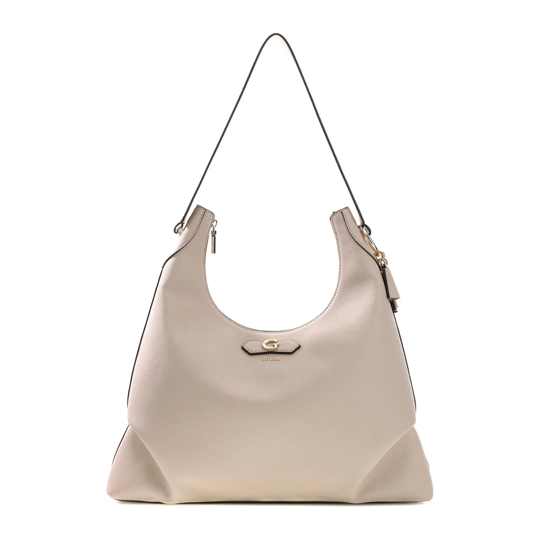 GUESS schoudertas Suzy Hobo Bone Lichtgrijs