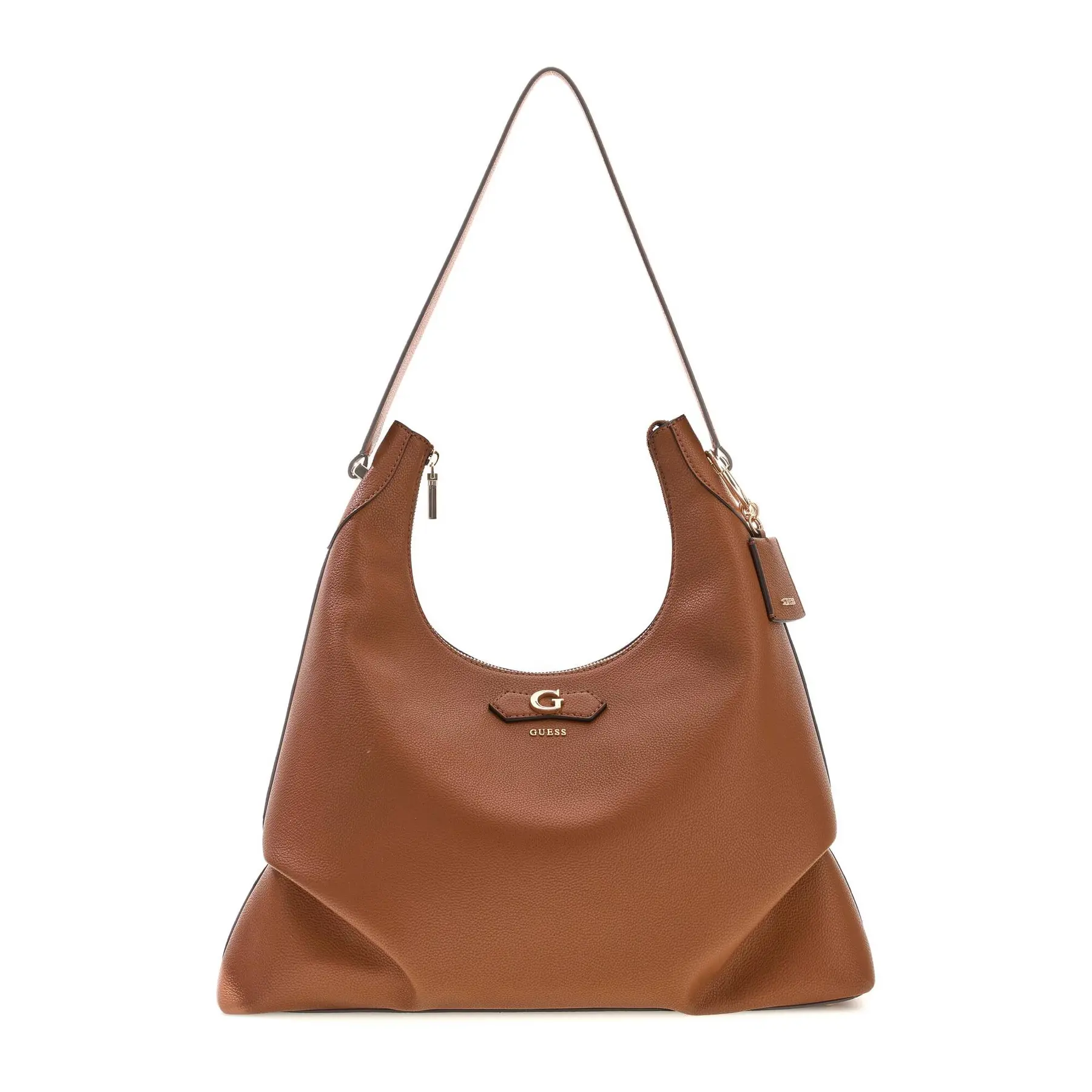 GUESS schoudertas Suzy Hobo Cognac bruine