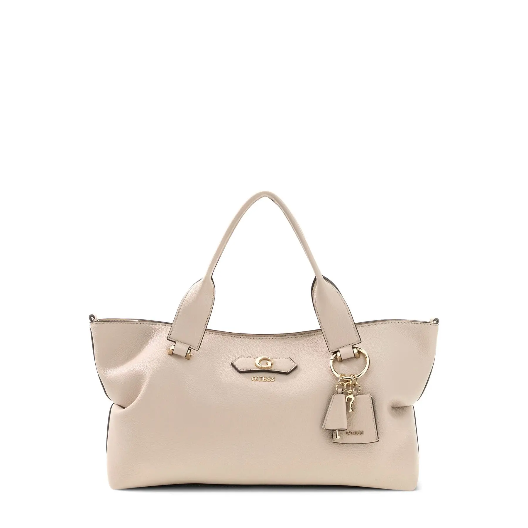 GUESS handtas schoudertas Suzy 3 Compartment Satchel Bone crème