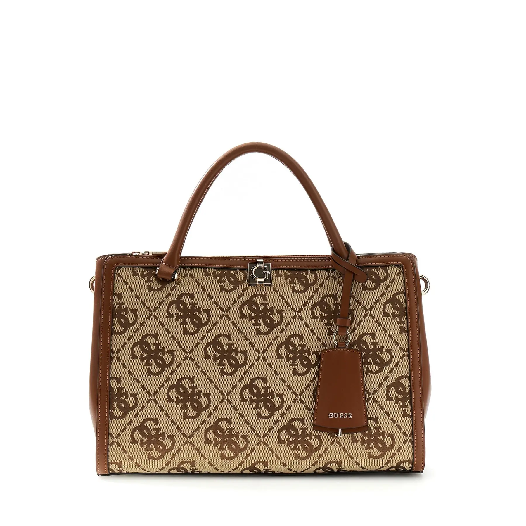 Guess Women's Beige Logo Handbag Girlfriend
