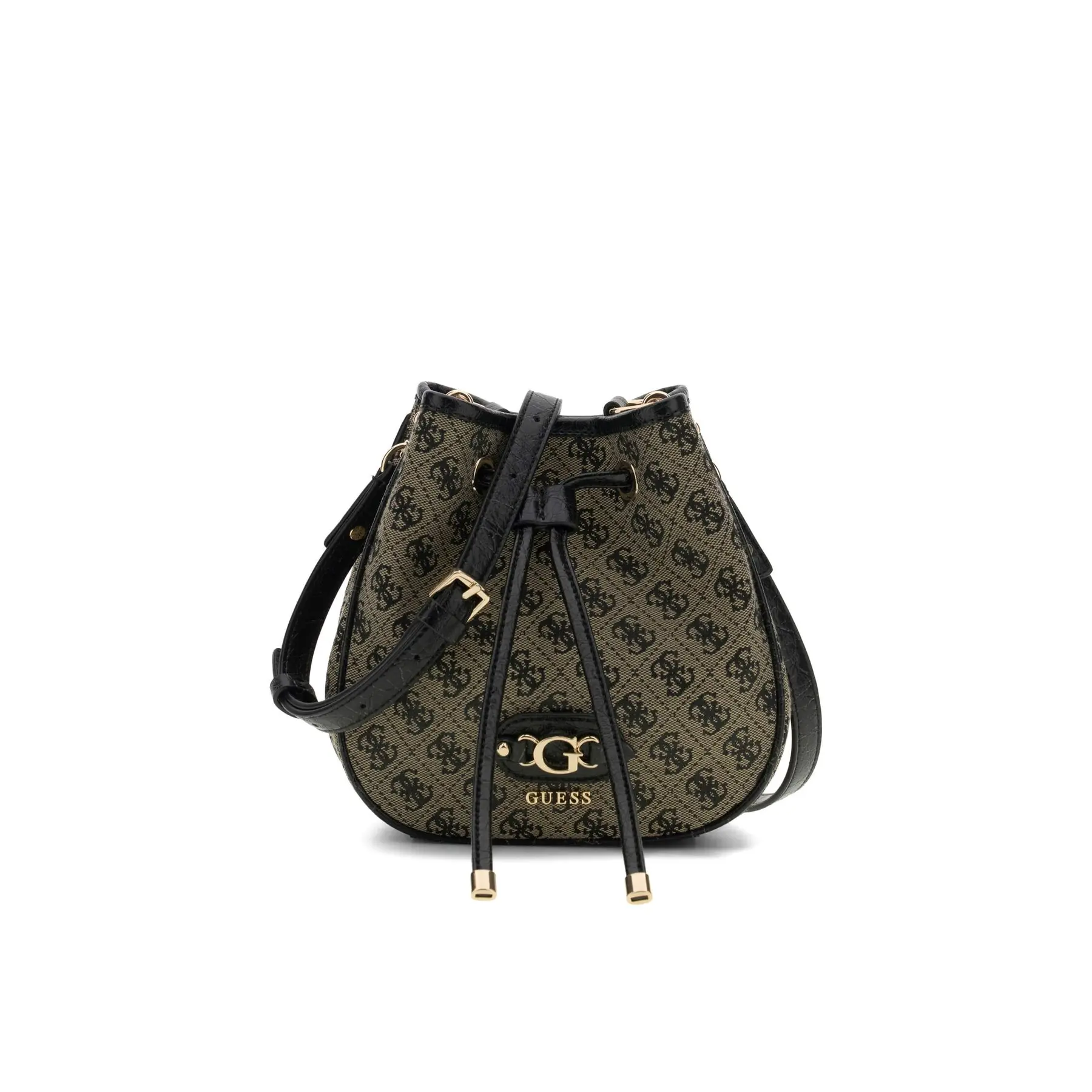 GUESS schoudertas Samantha Mini Bucket Bag Black zwart