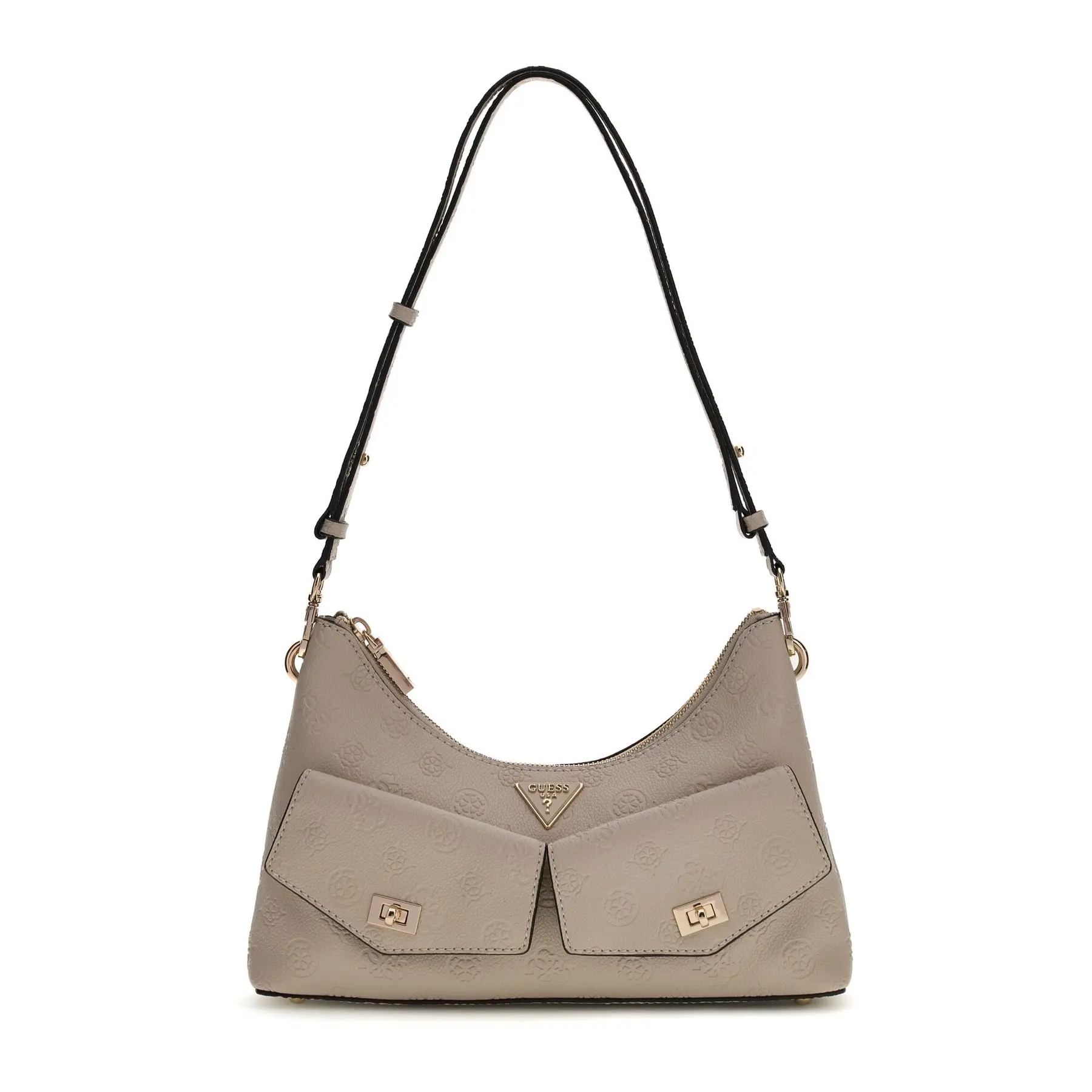 GUESS schoudertas Blake Convertible Shoulder Bag Bone Logo crème
