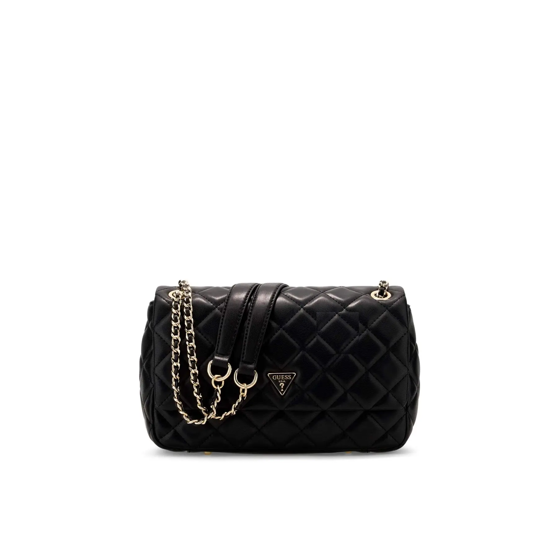 GUESS schoudertas Juliet Mini Convertible Crossbody Flap Black zwart