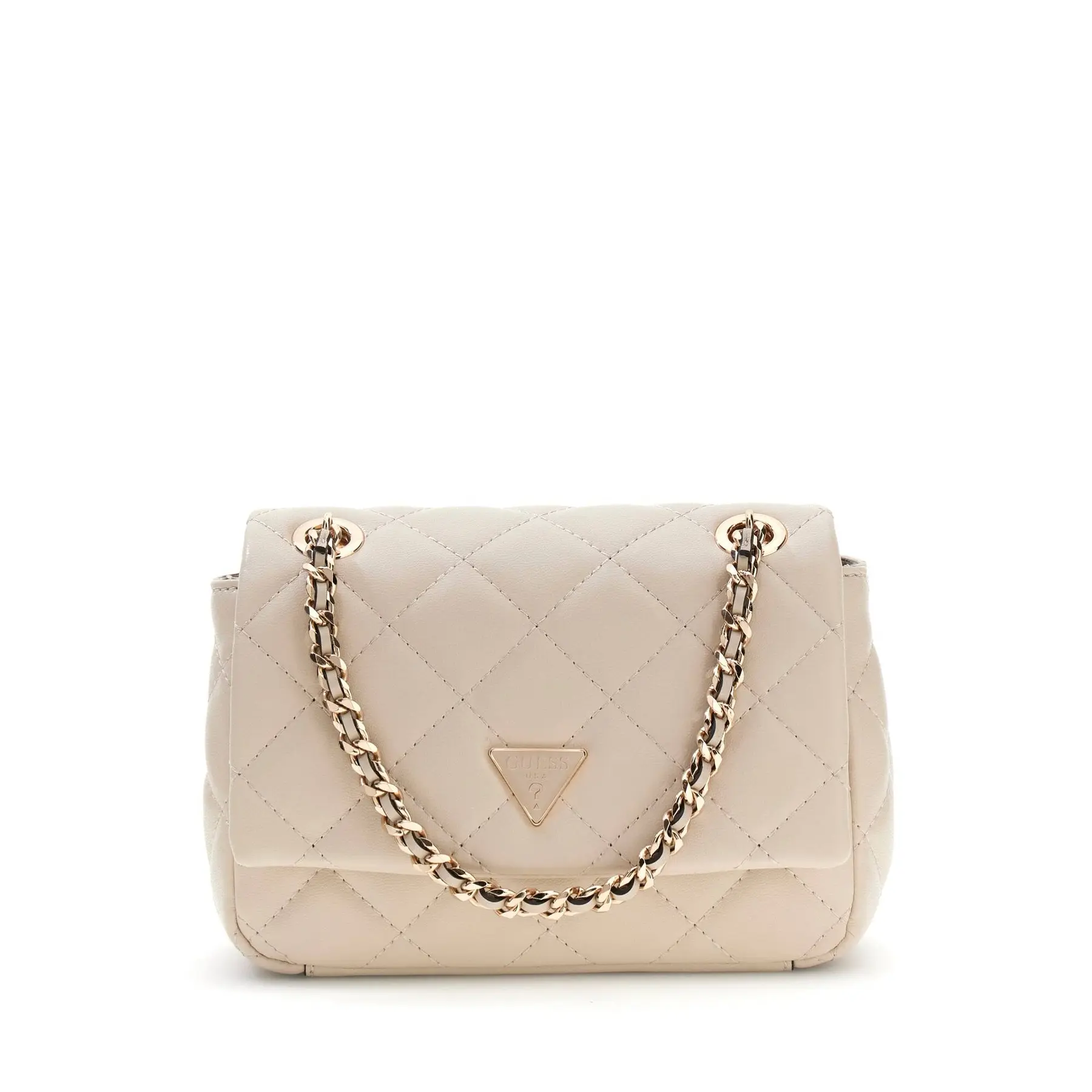 GUESS schoudertas Juliet Mini Flap Bag Bone crème
