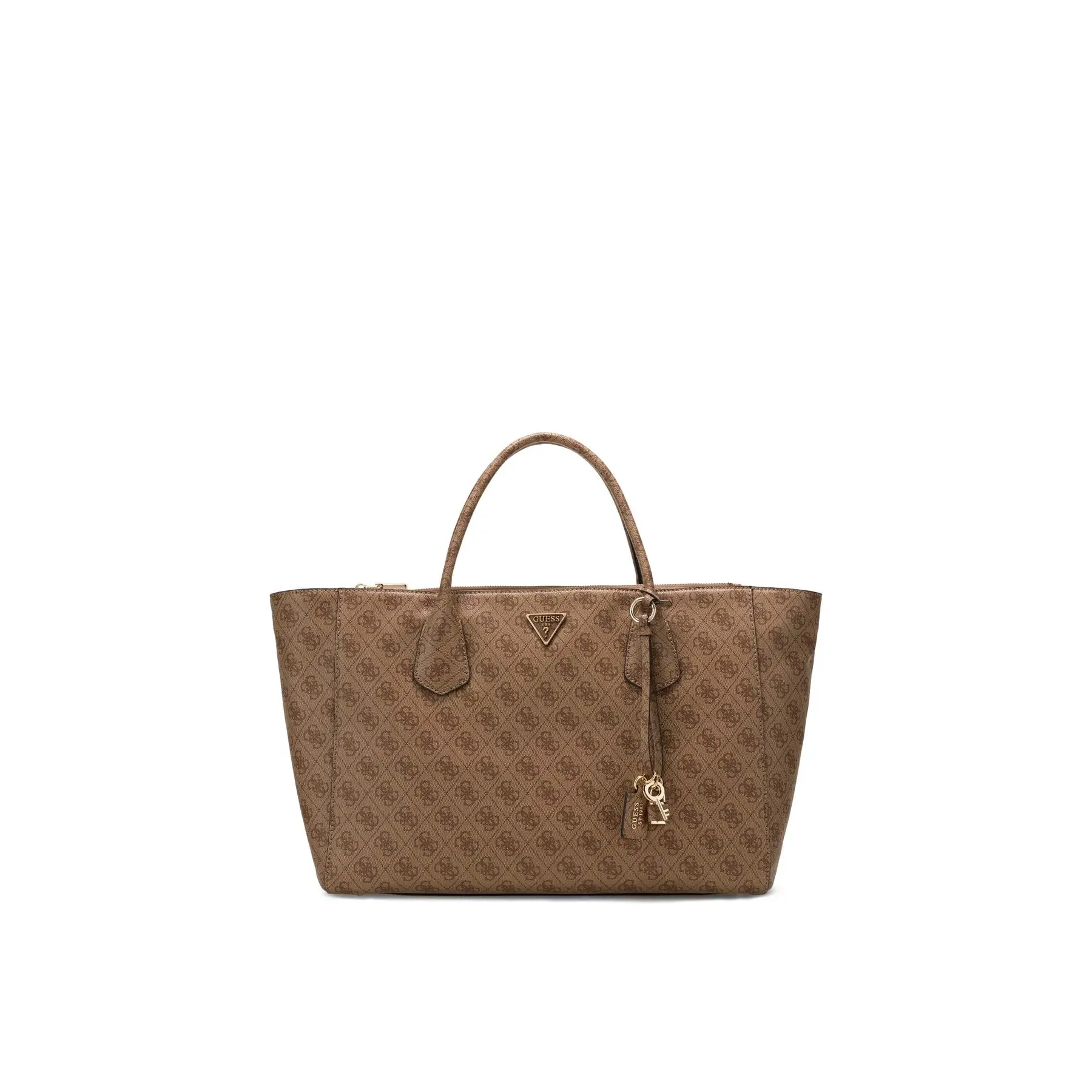 GUESS schoudertas business tas met laptopvak Marissa Logo Tech Tote Latte Logo Lichtbruin