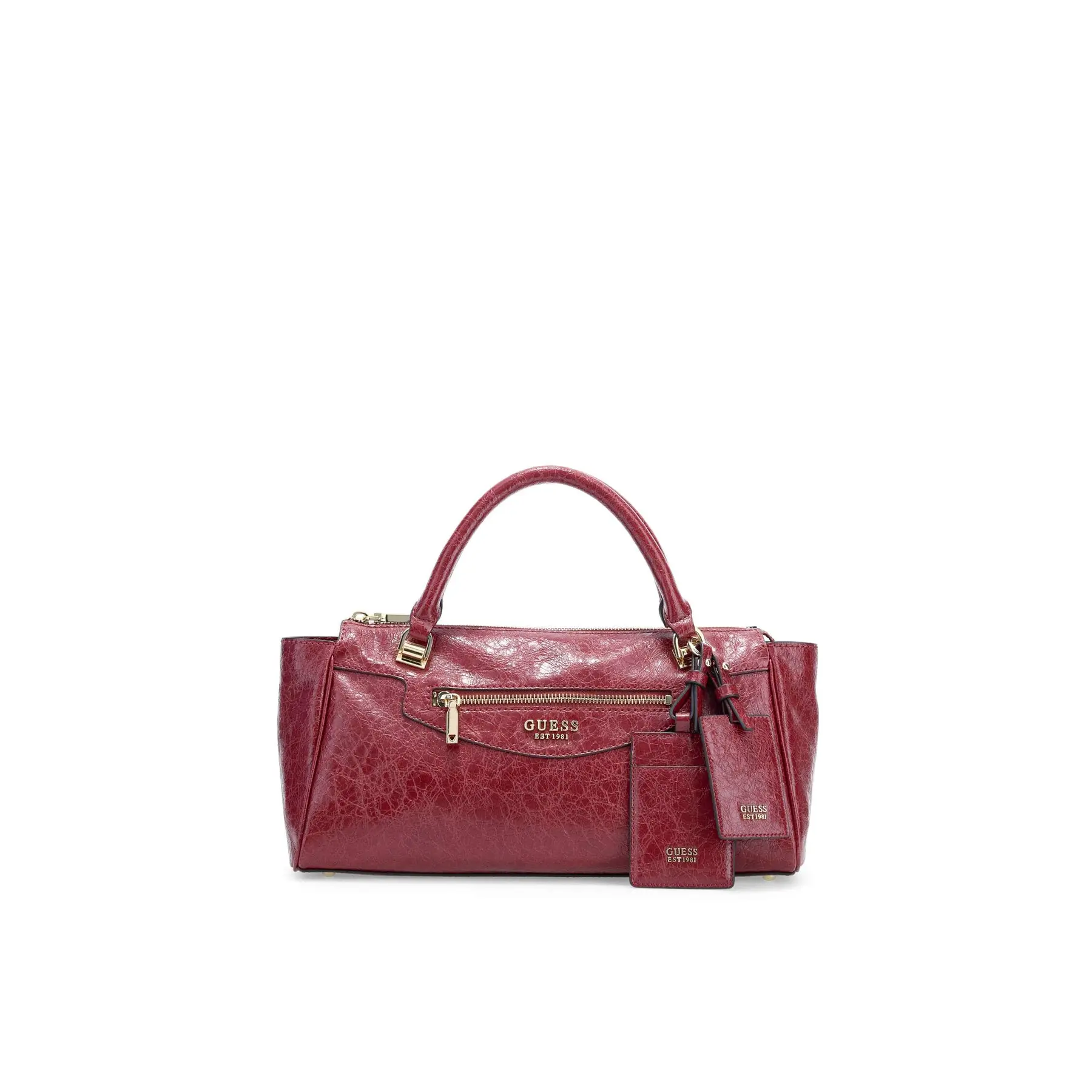 GUESS handtas schoudertas Antonia Satchel Red donkerrood