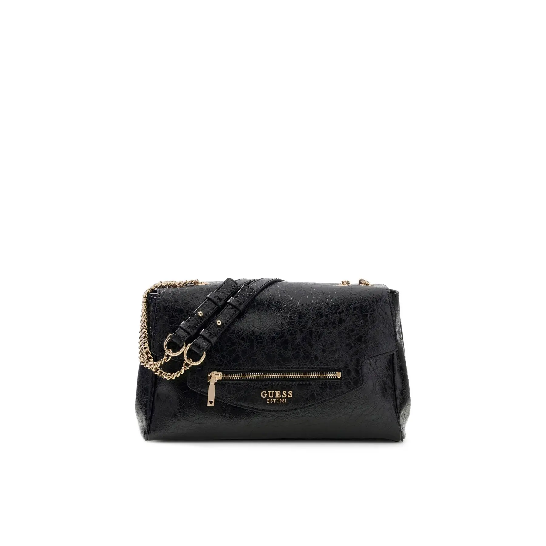 GUESS schoudertas Antonia Convertible Xbody Flap Black zwart