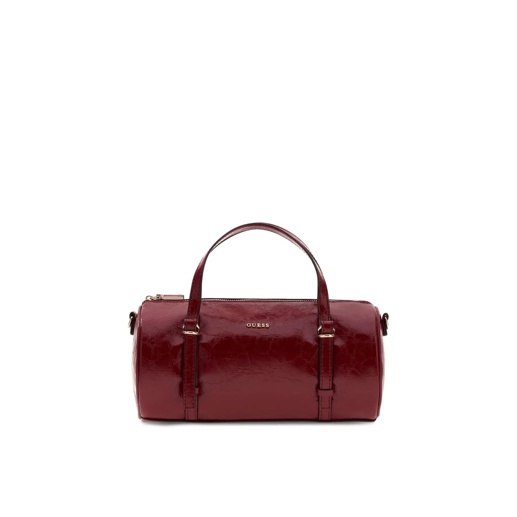 GUESS handtas schoudertas Taylor Mini Barrel Satchel Red donkerrood