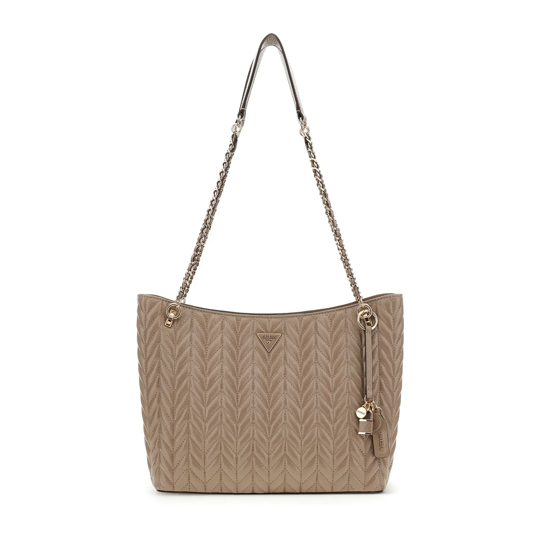 Guess Women's Beige 2-Compartment Handbag Cheryl