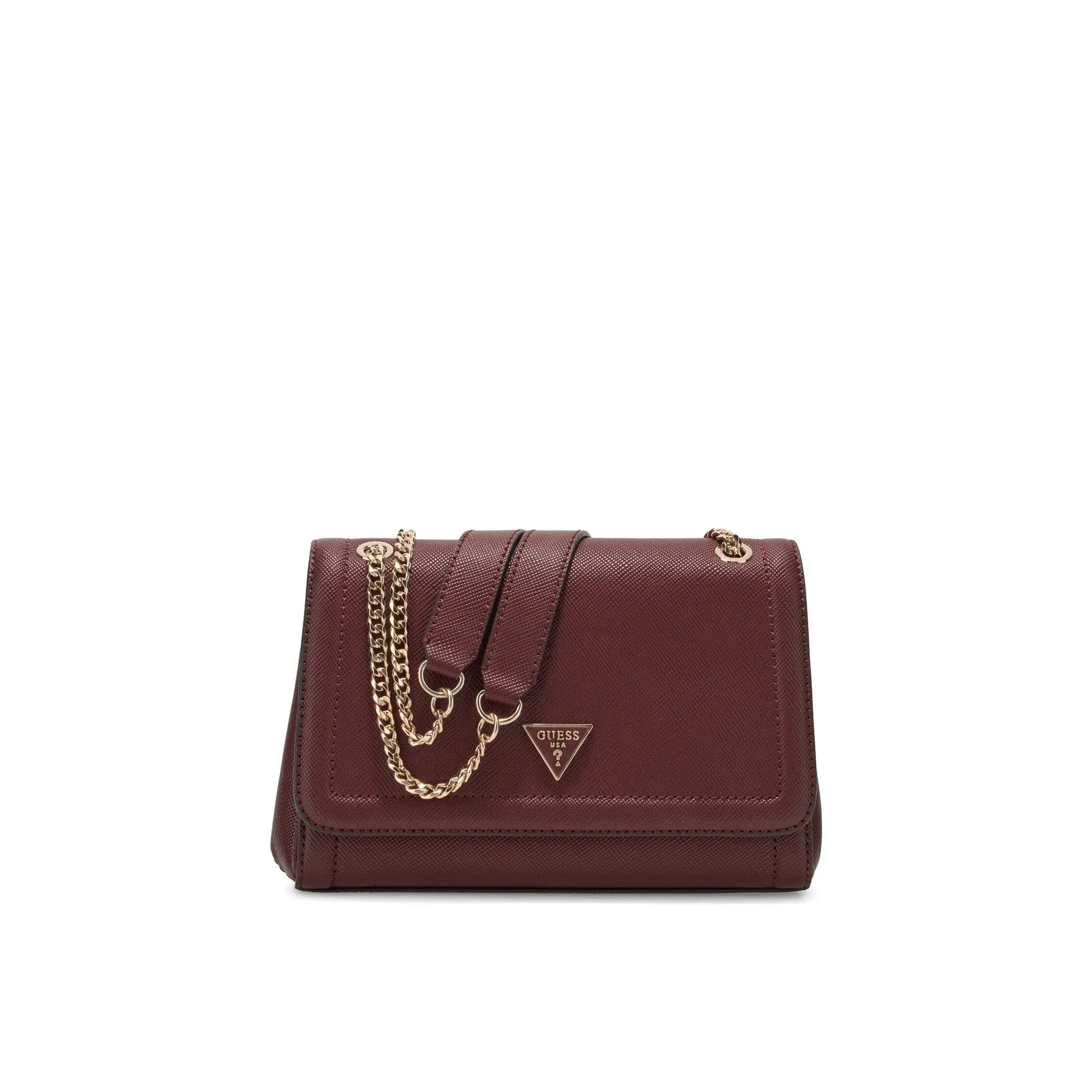 GUESS schoudertas Noelle II Convertible Xbody Flap Bag Burgundy wijnrood