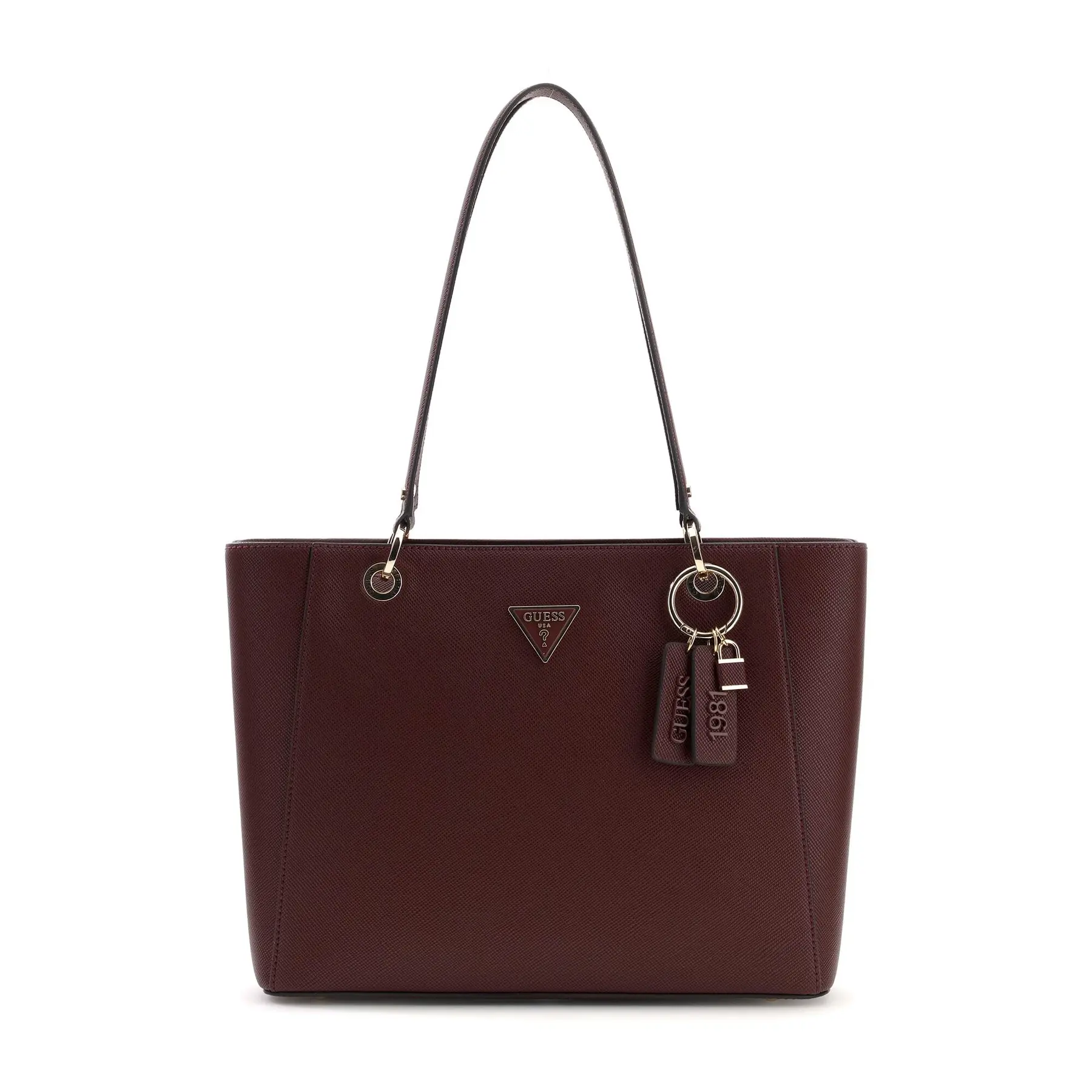 GUESS schoudertas shopper Noelle II Tote Burgundy wijnrood