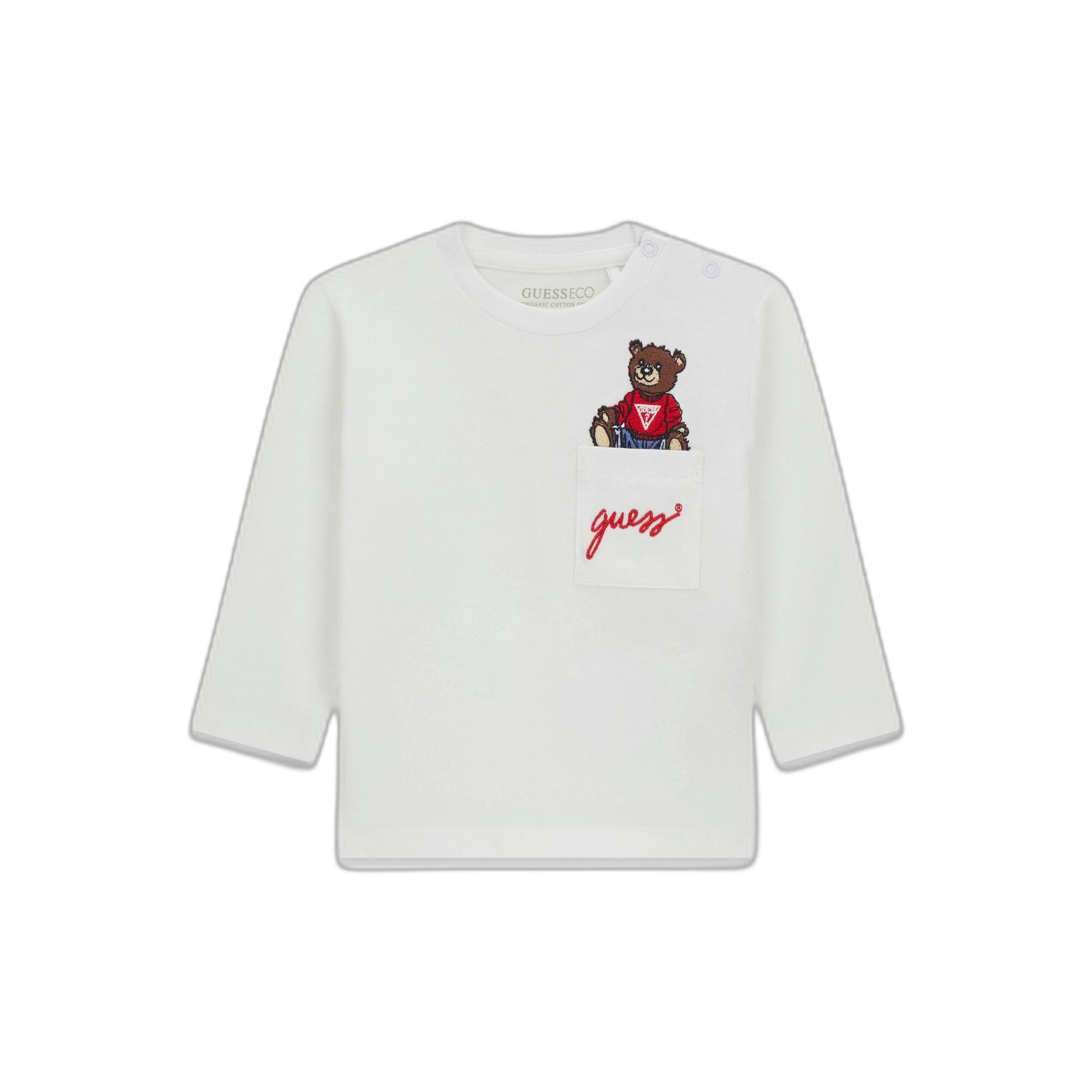 7620837787054 - Langarm-T-Shirt mit gesticktem Logo für Baby Jungen Guess