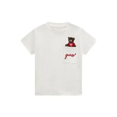 7626741345304 - T-Shirt mit bestickter Tasche für Jungenbaby Guess