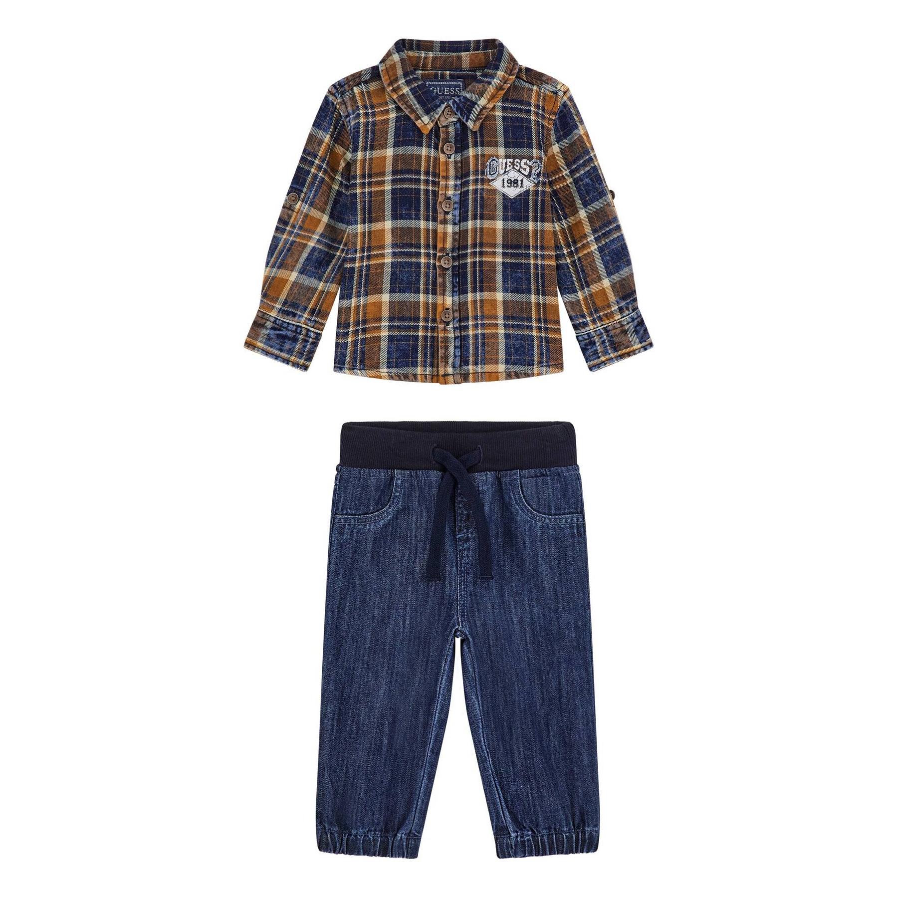 7620837788631 - Langarmhemd und Jeanshose Set für Jungen Baby Guess