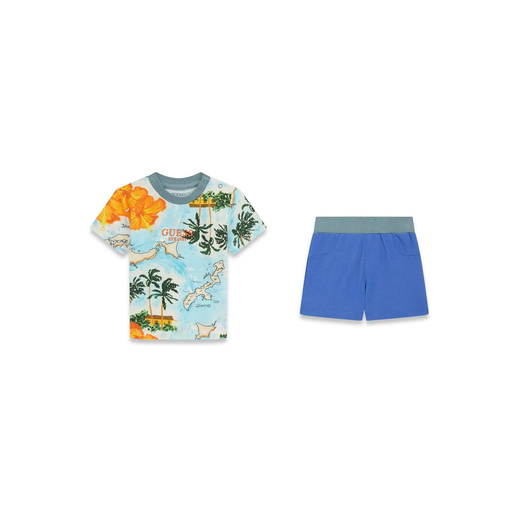 Image of T-Shirt- und Shorts-Set aus Jersey für Jungen Guess