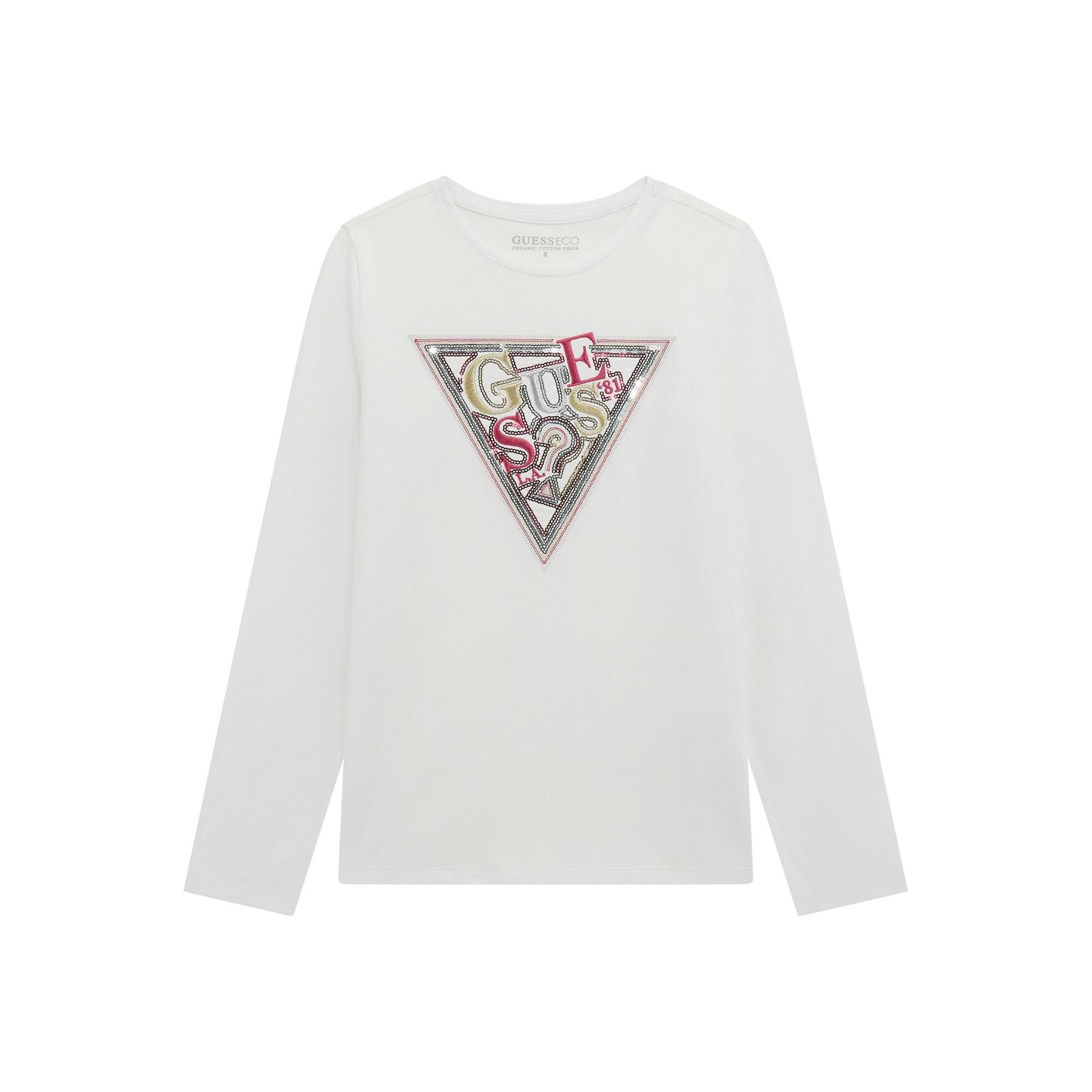 7628907726613 - Langarm-T-shirt mit Glitzer für Mädchen Guess