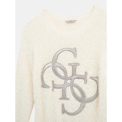 7628907704802 - Flauschiges Strickkleid mit langen Ärmeln für Mädchen 4G