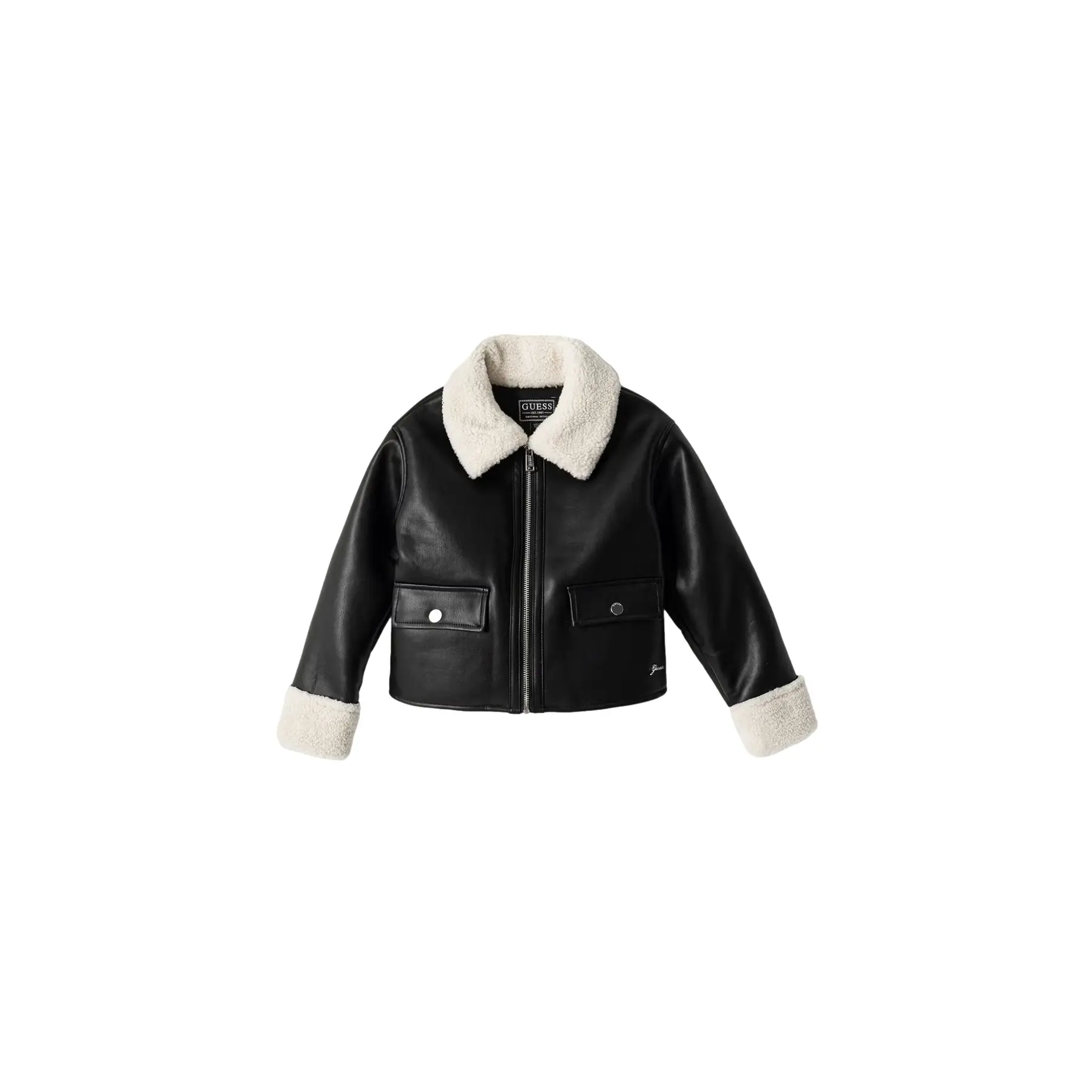 PU-Leder und Sherpa Jacke Mädchen Guess