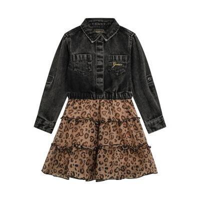 7628907710506 - Mädchen Kleid aus Mischgewebe mit verstellbarem Oberteil Guess