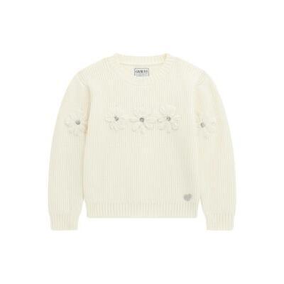 7628907761423 - Rundhalspulli mit Blumenstickerei für Mädchenbaby Guess 7628907761423 - Rundhalspulli mit Blumenstickerei für Mädchenbaby Guess