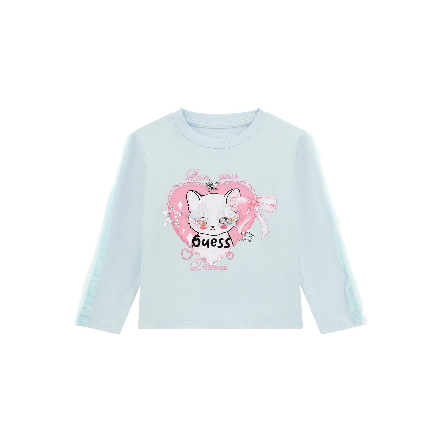 7620837697940 - Mädchen-T-Shirt mit langen Ärmeln und Rundhalsausschnitt Guess