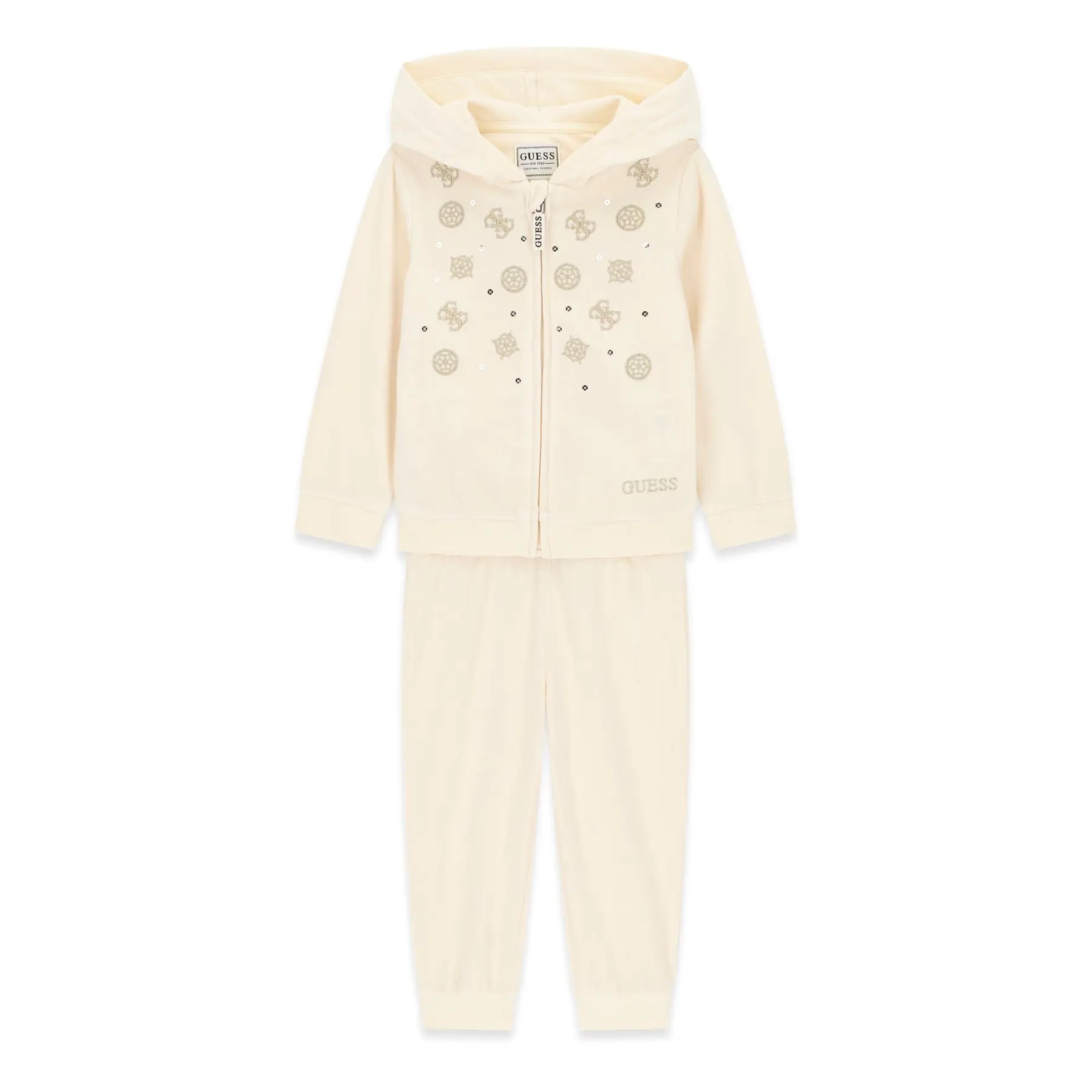 Chenille Hoodie Sportoutfit Meisje Guess