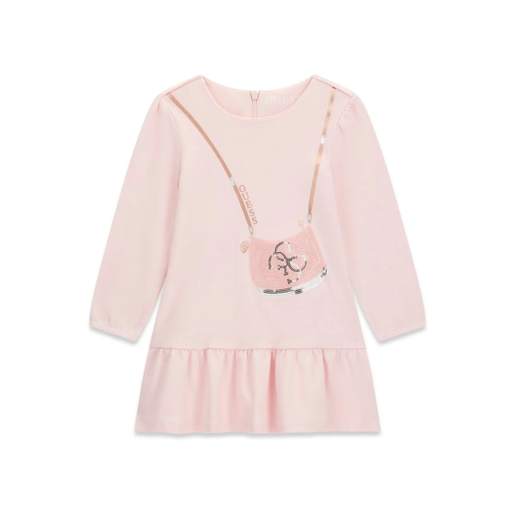 Langarmkleid mit Volant für Baby Mädchen Guess Interlock