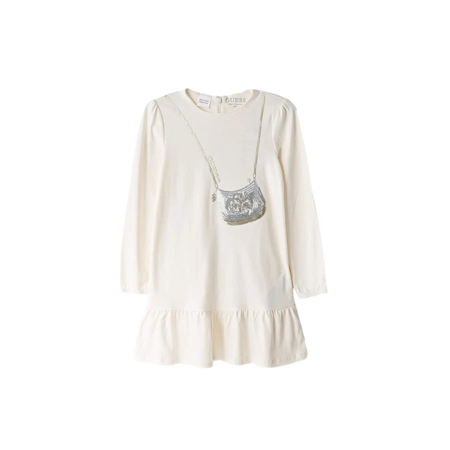 Langarmkleid mit Volant Mädchen Guess Interlock
