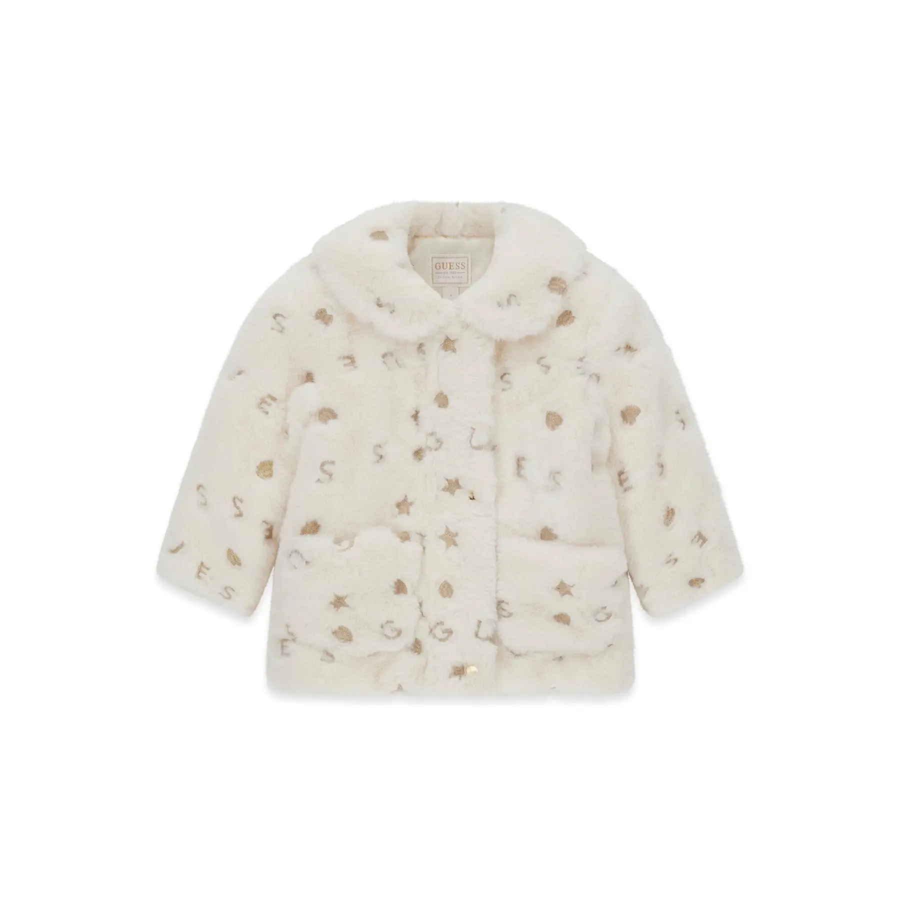 Reißverschlussjacke mit Kunstfell Mädchen Guess