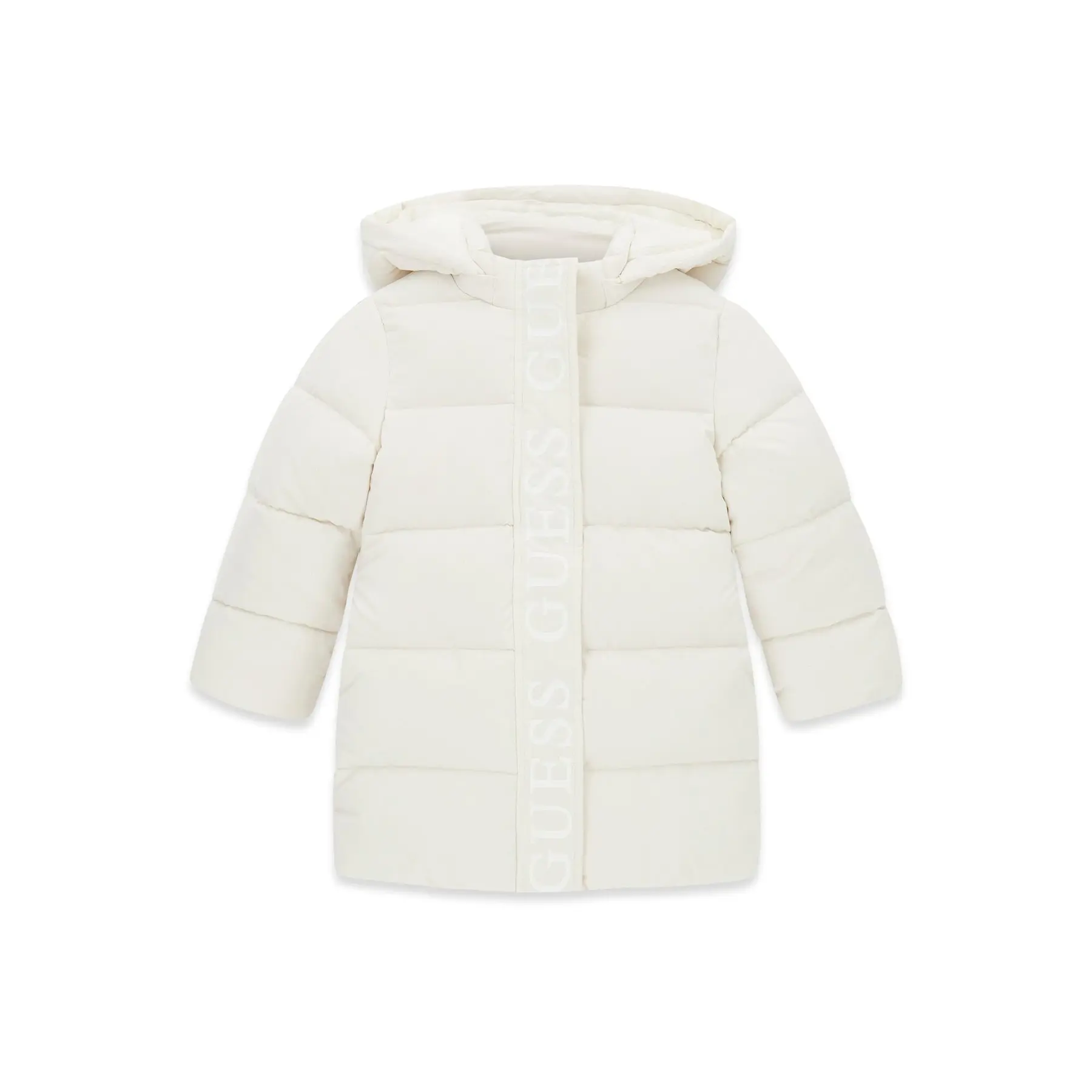 Lange Mädchen Steppjacke mit Kapuze Guess