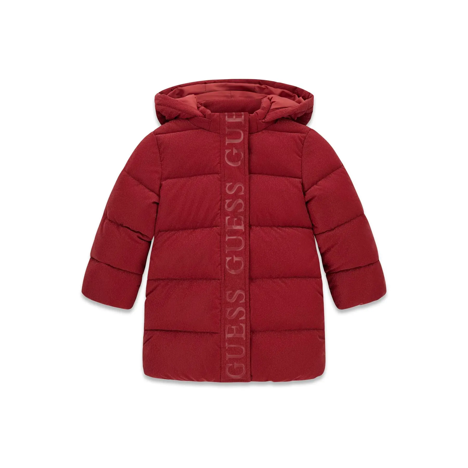 Lange Mädchen Steppjacke mit Kapuze Guess