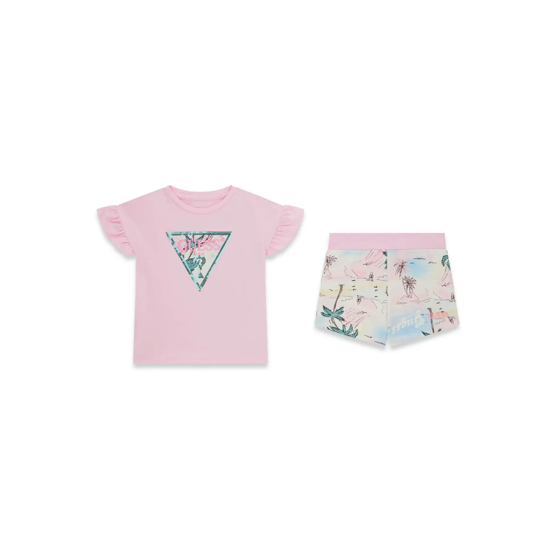Ensemble t-shirt + short fille Guess
