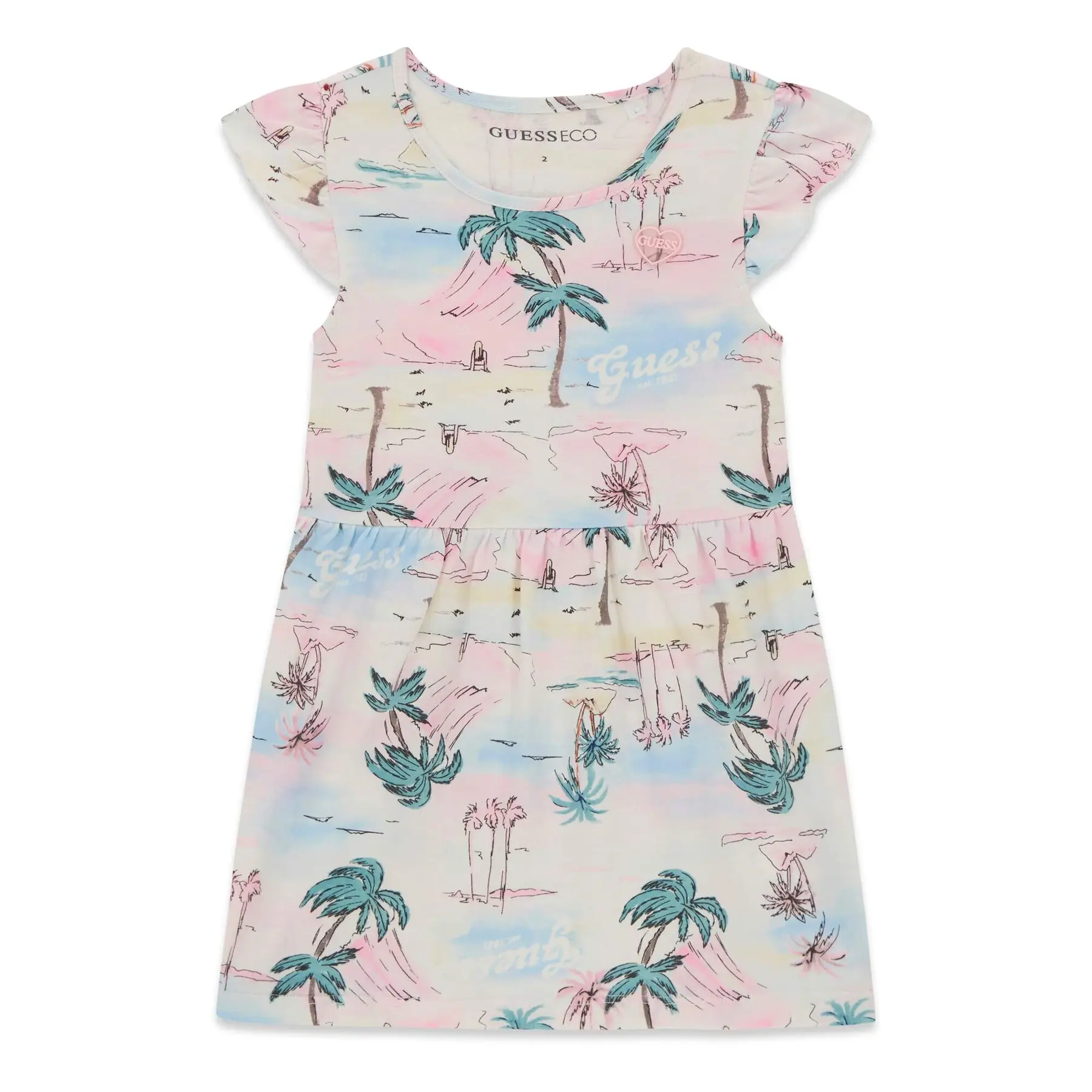 7621235756826 - Schwingkleid mit kurzen Ärmeln für Mädchen Guess