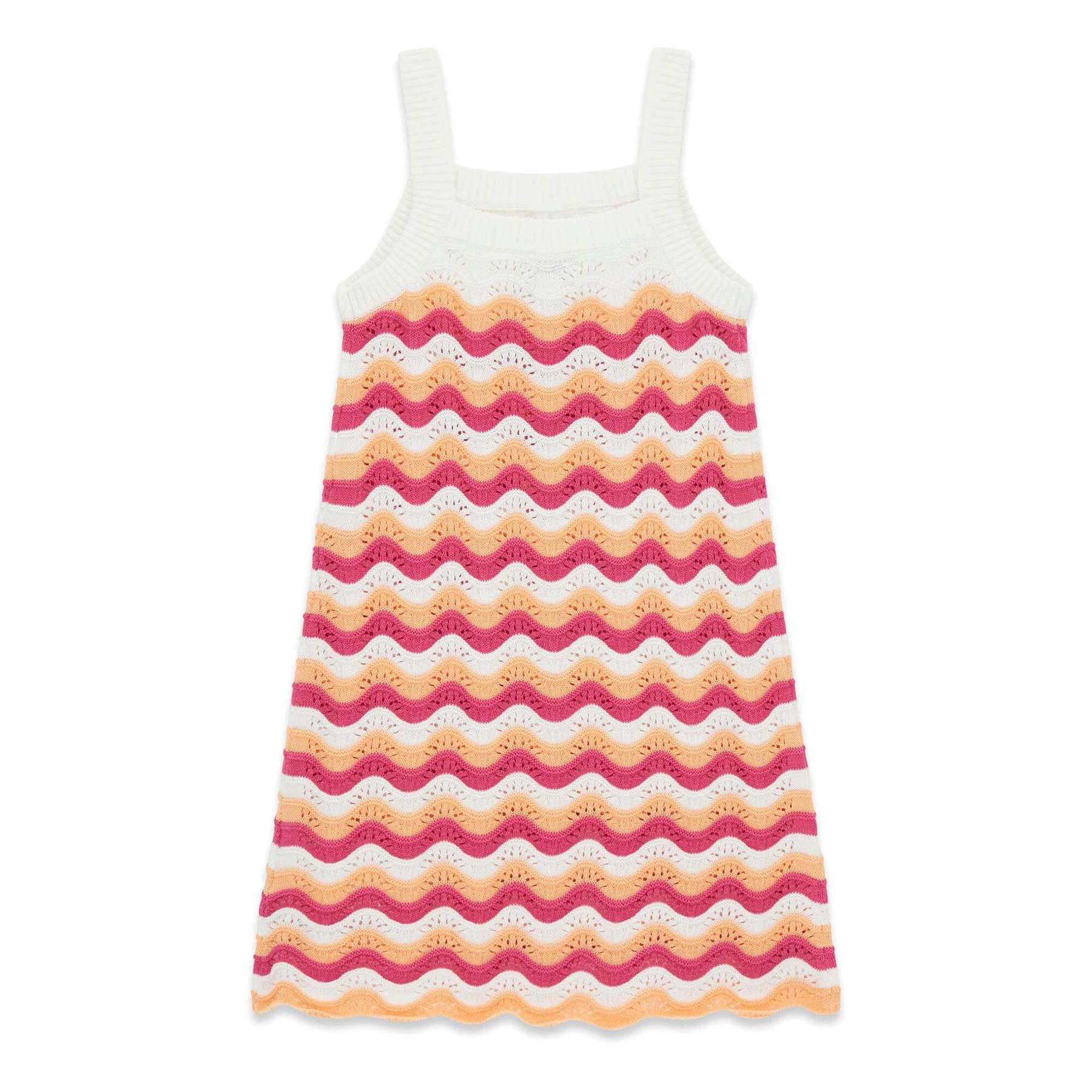 7621235757731 - Häkelkleid mit langen Ärmeln für Mädchen Guess