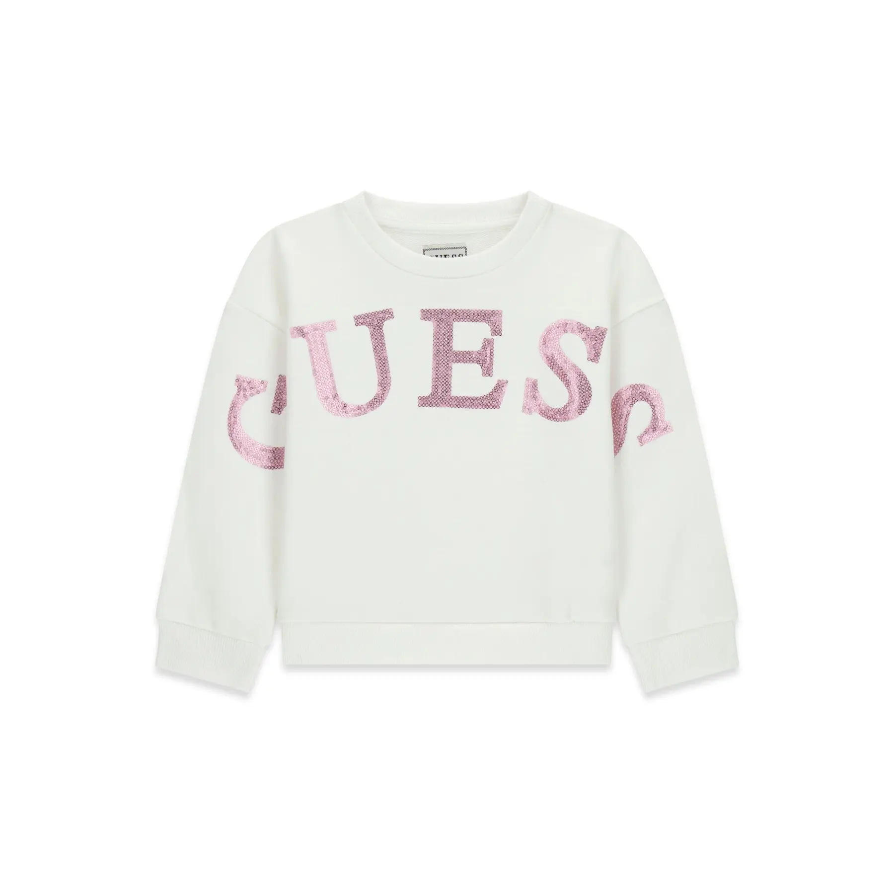 Guess Girls Blanc ' Logo Sweatshirt Active Top