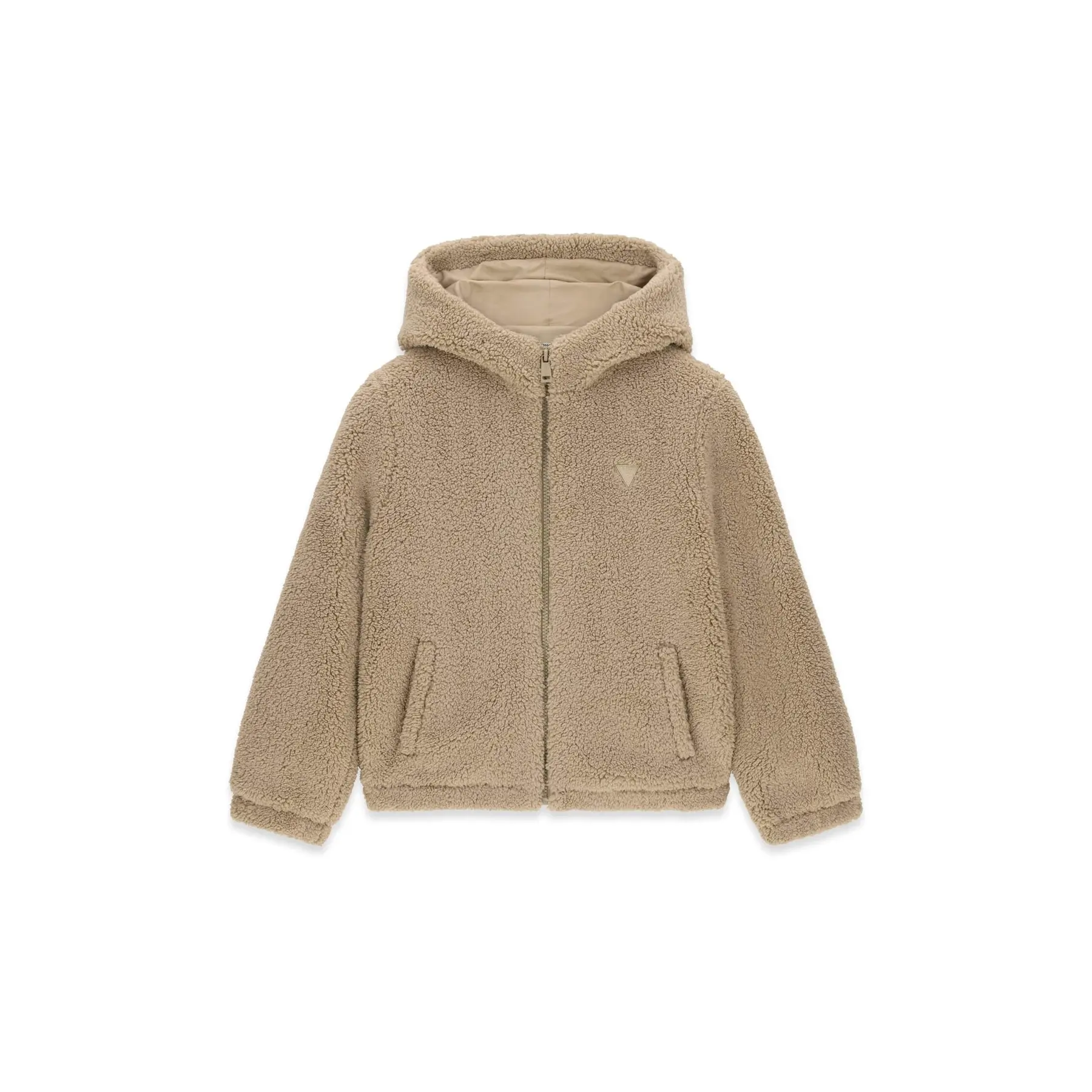 Zipped Hoodie Met Nepbont Kind Guess